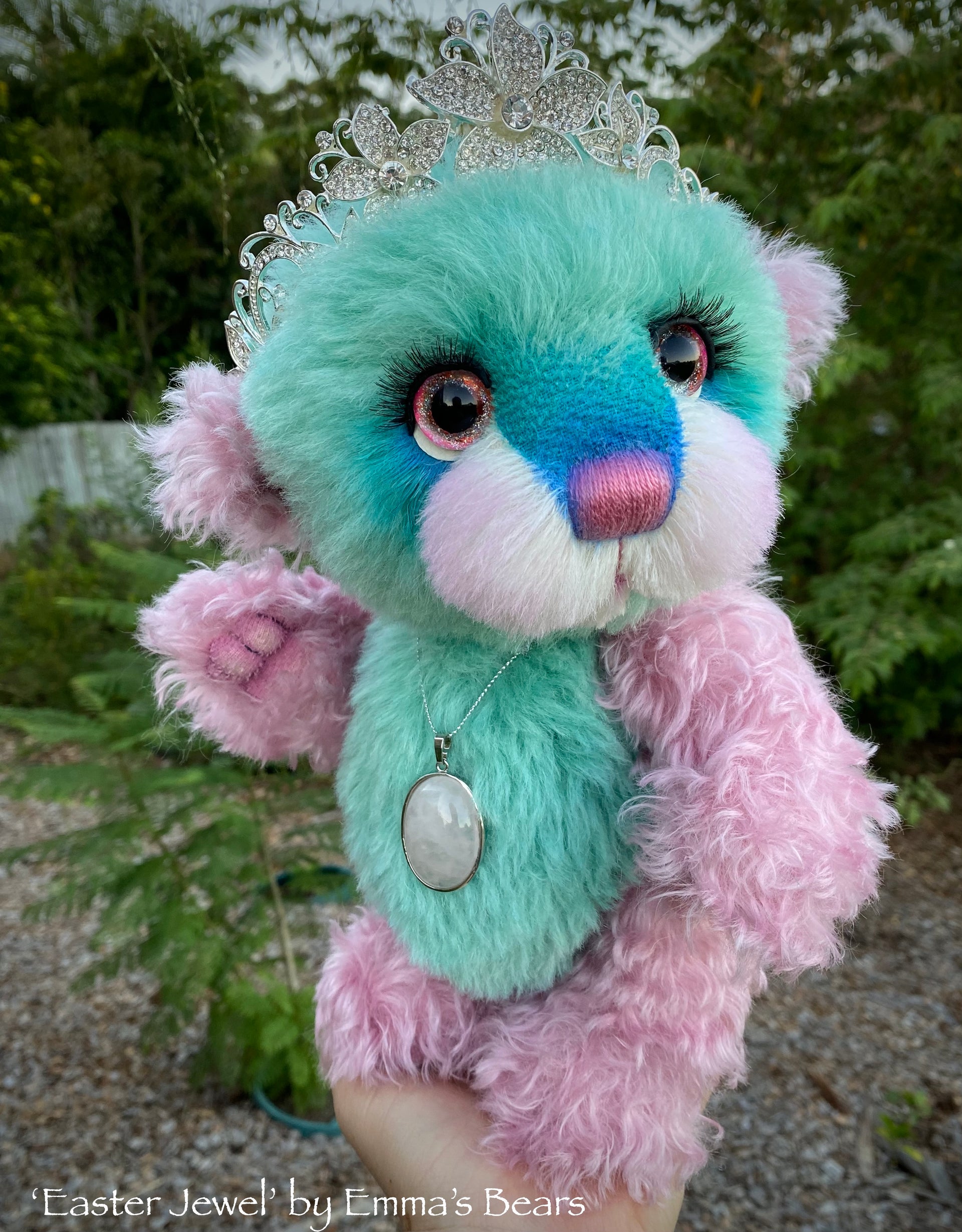 Easter Jewel - 11" Hand-Dyed Kid Mohair and Alpaca Artist Bear by Emma's Bears - OOAK