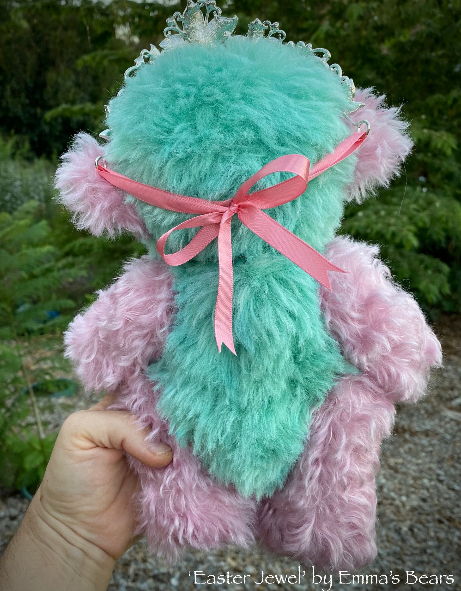 Easter Jewel - 11" Hand-Dyed Kid Mohair and Alpaca Artist Bear by Emma's Bears - OOAK