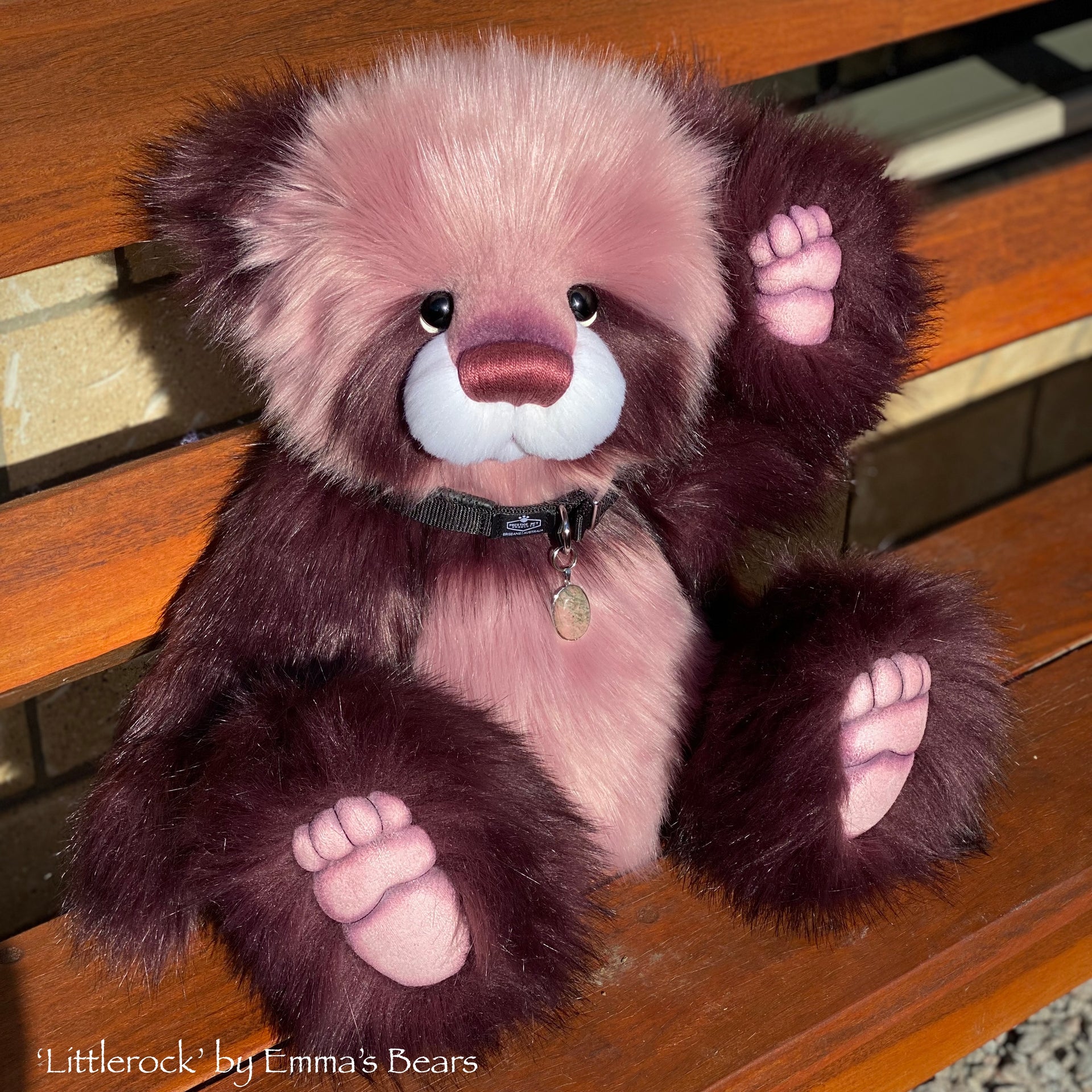 Littlerock - 23" Faux Fur Artist Panda Bear by Emma's Bears - OOAK