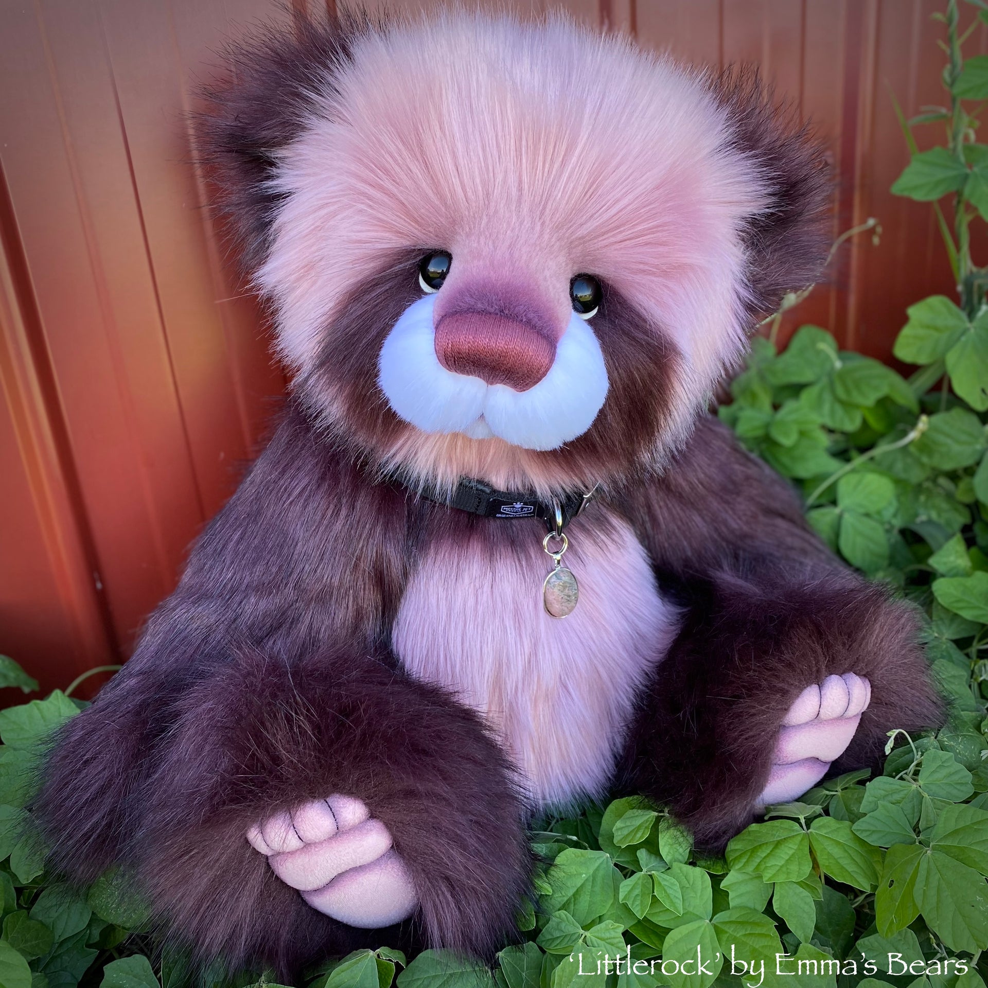 Littlerock - 23" Faux Fur Artist Panda Bear by Emma's Bears - OOAK