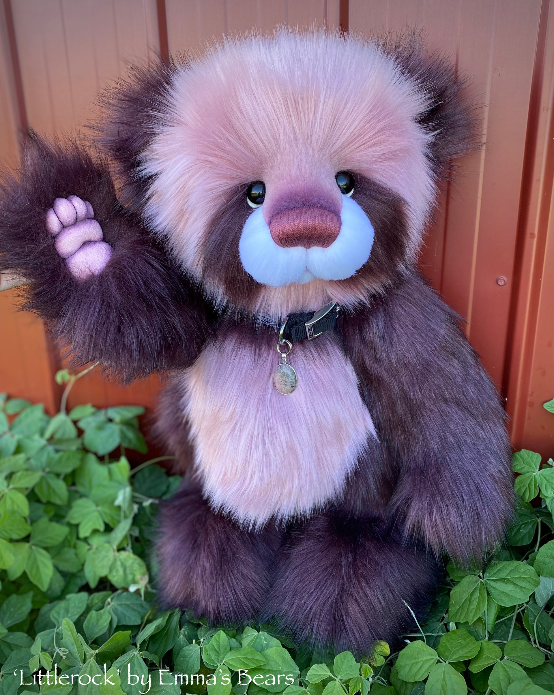 Littlerock - 23" Faux Fur Artist Panda Bear by Emma's Bears - OOAK