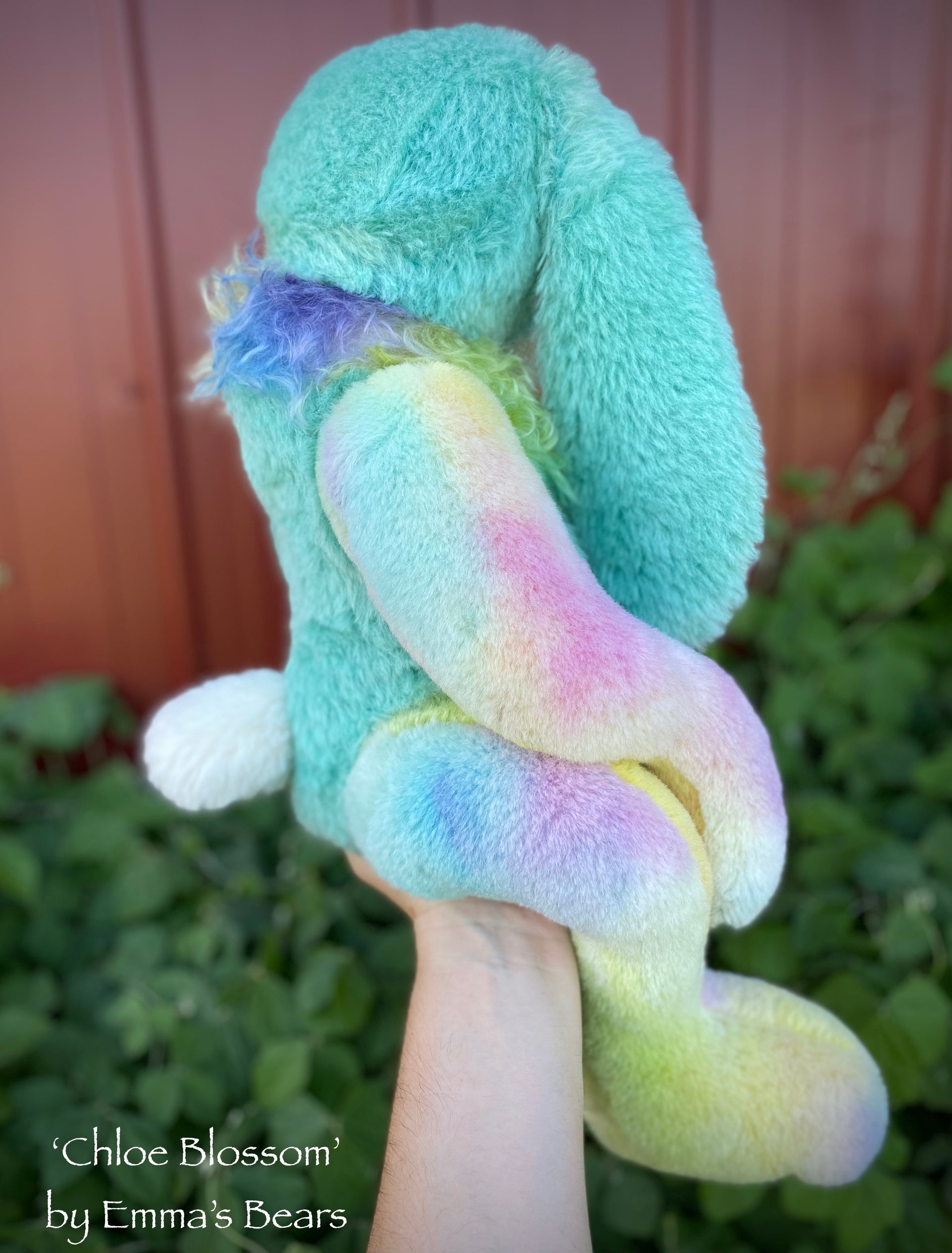 Chloe Blossom - 20" Hand-Dyed Alpaca and Mohair Artist Bunny by Emma's Bears - OOAK