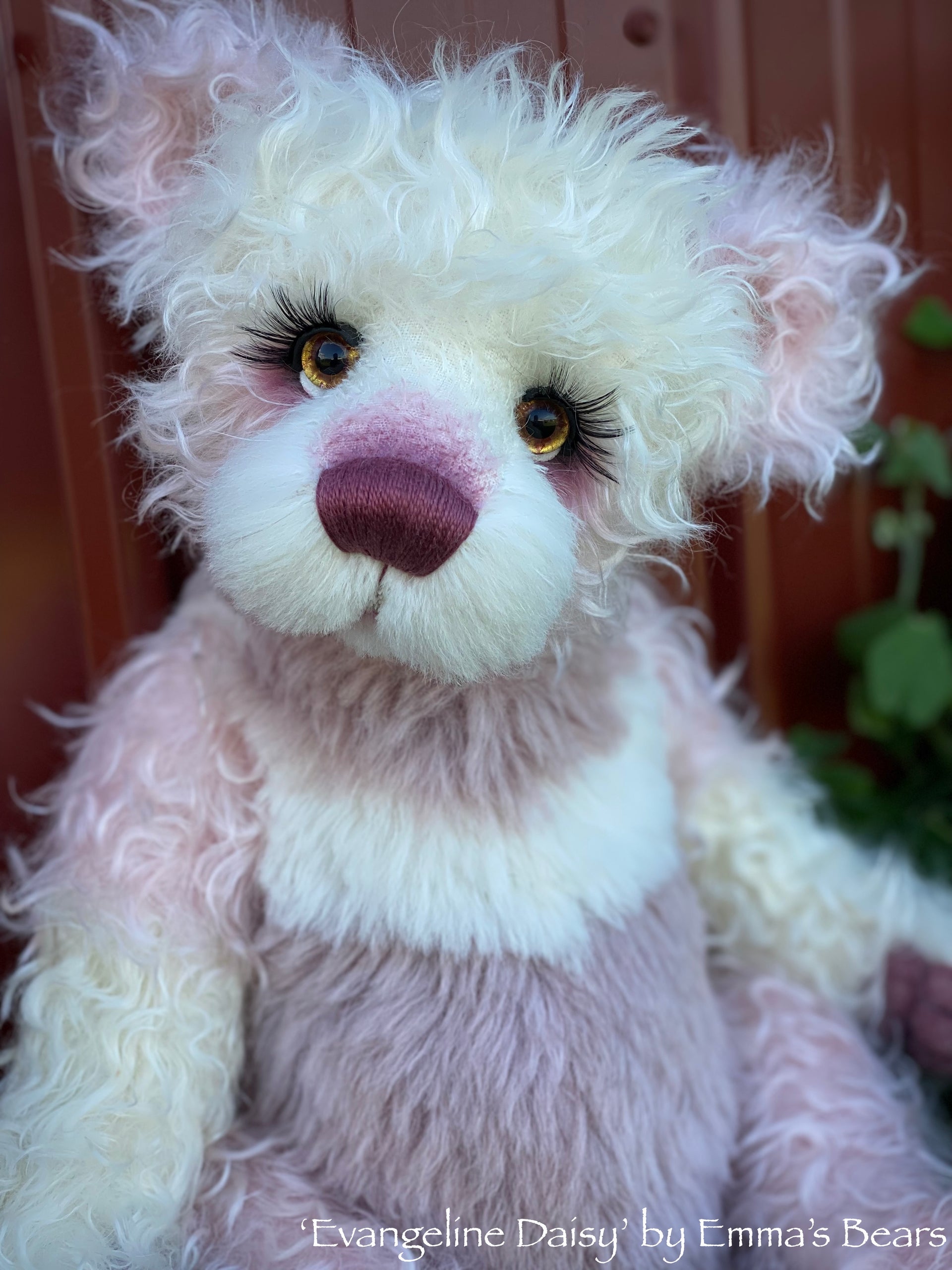 Evangeline Daisy - 17" Hand-Dyed Mohair Artist Baby Bear by Emma's Bears - OOAK