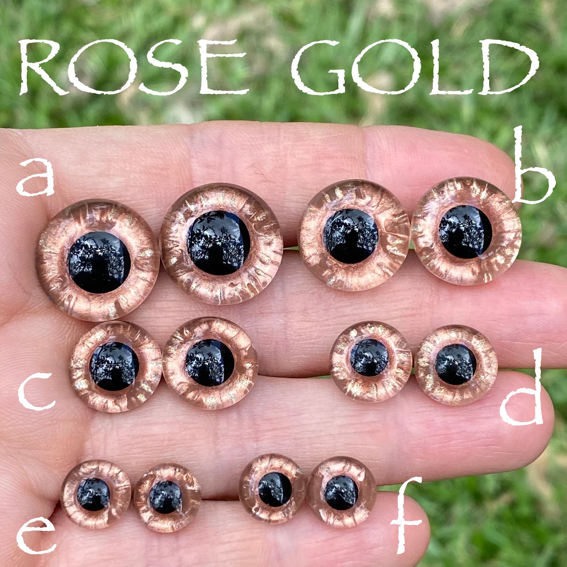 Hand Painted Eyes - Rose Gold