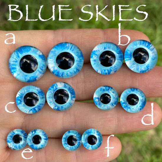 Hand Painted Eyes - Blue Skies
