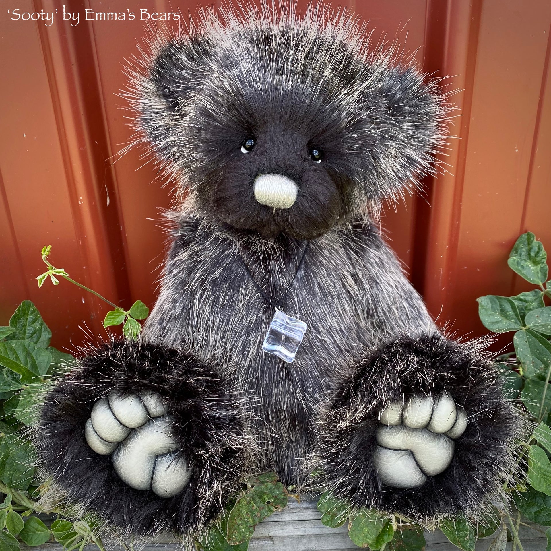 KITS - 13" Soot faux fur teddy using Emma's Bears FREE pattern