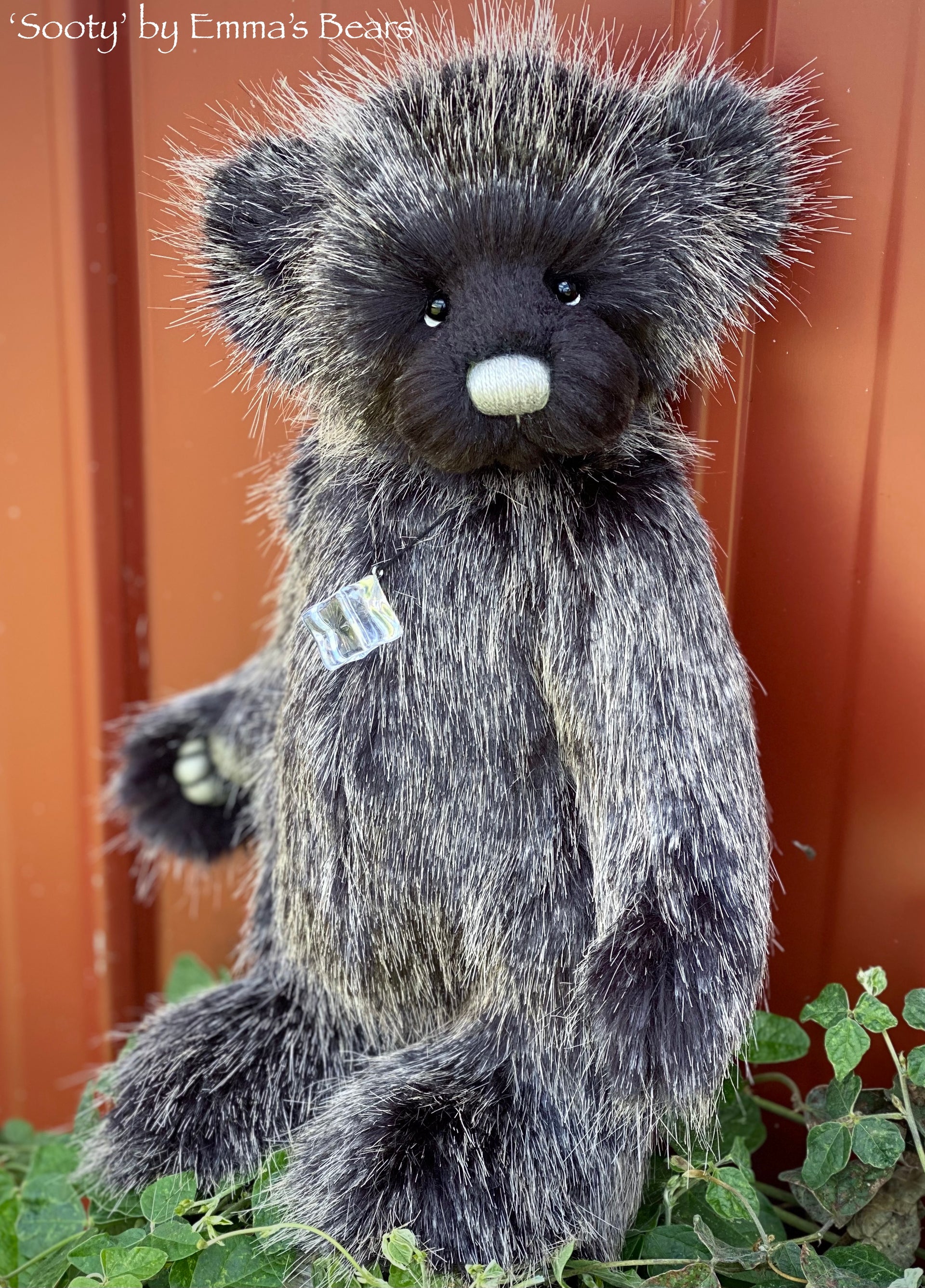 Sooty - 13" faux fur Artist Bear by Emma's Bears - OOAK