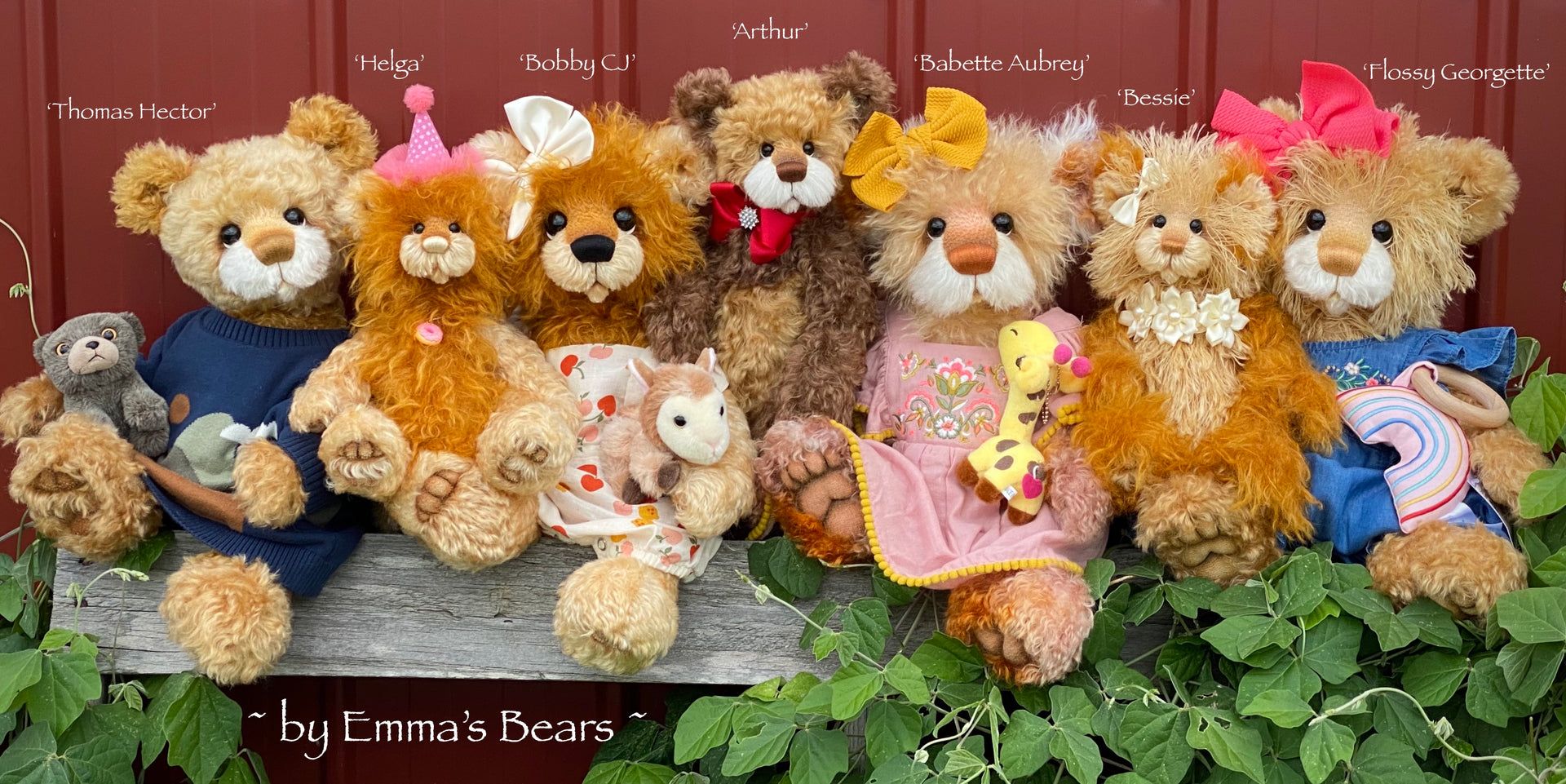 Bessie - 12" Hand-dyed mohair artist bear by Emma's Bears  - OOAK