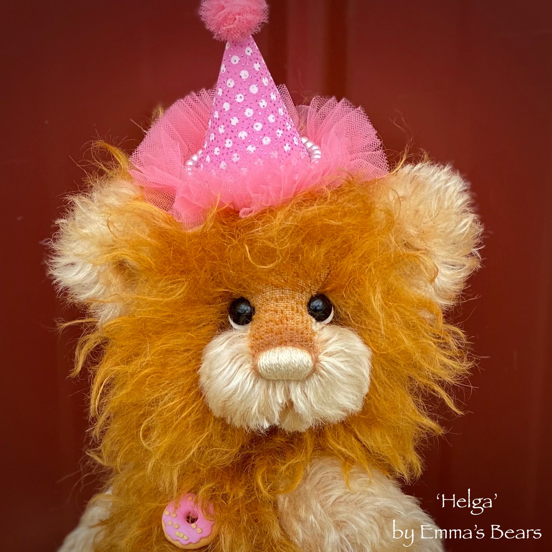 Helga - 12" Hand-dyed mohair artist bear by Emma's Bears  - OOAK