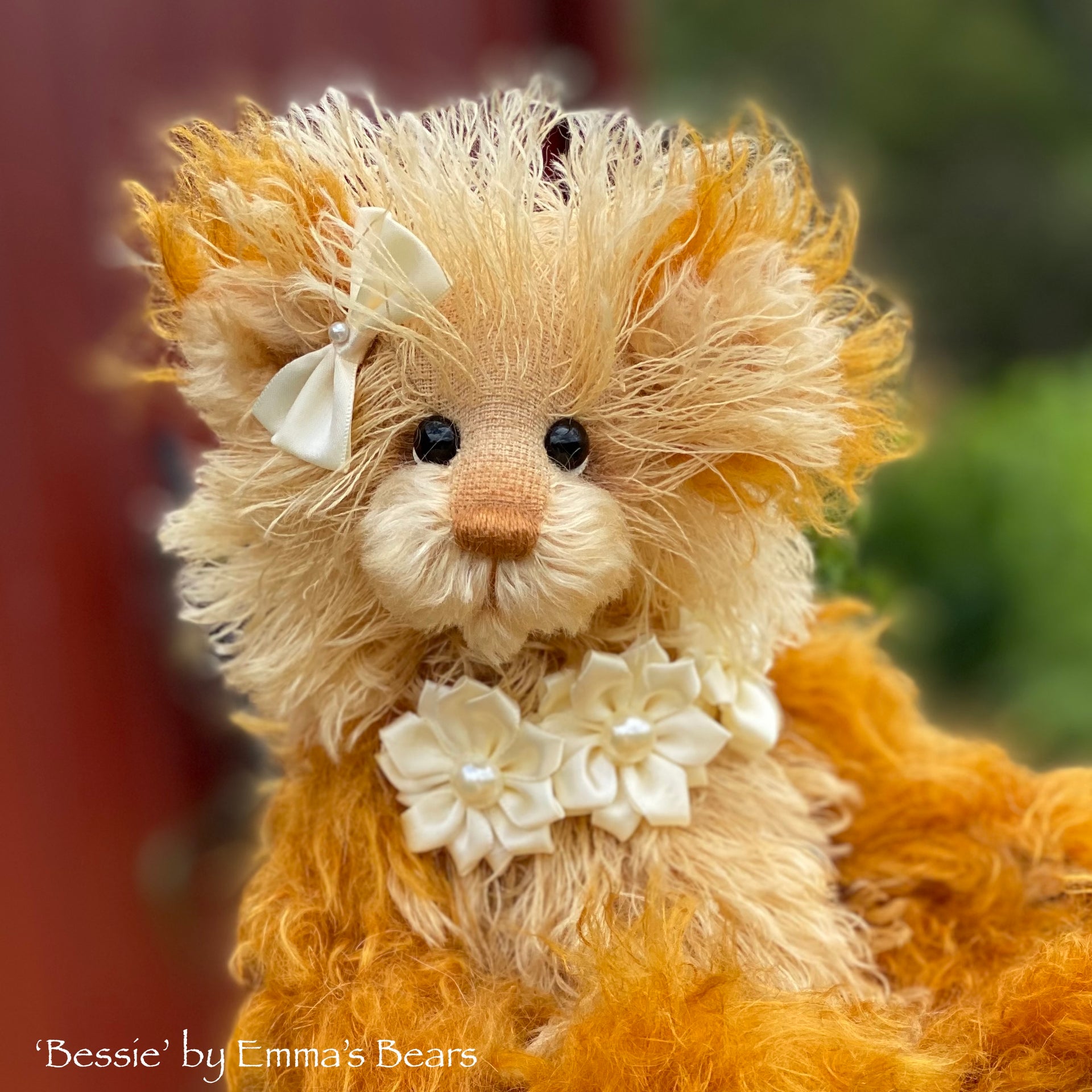 Bessie - 12" Hand-dyed mohair artist bear by Emma's Bears  - OOAK