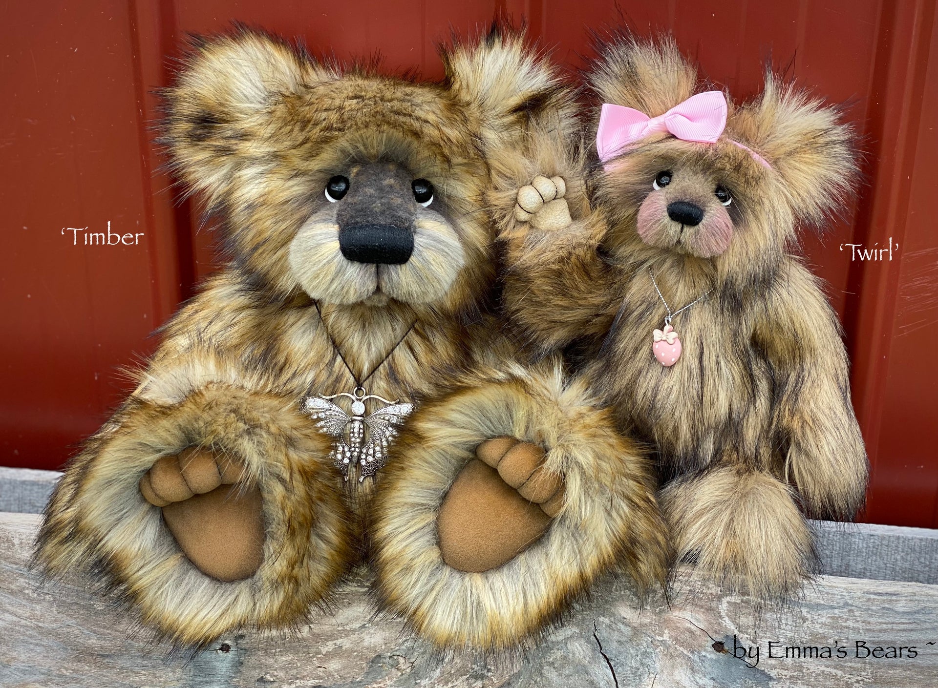 Timber - 15" Faux Fur Artist Bear by Emmas Bears - OOAK