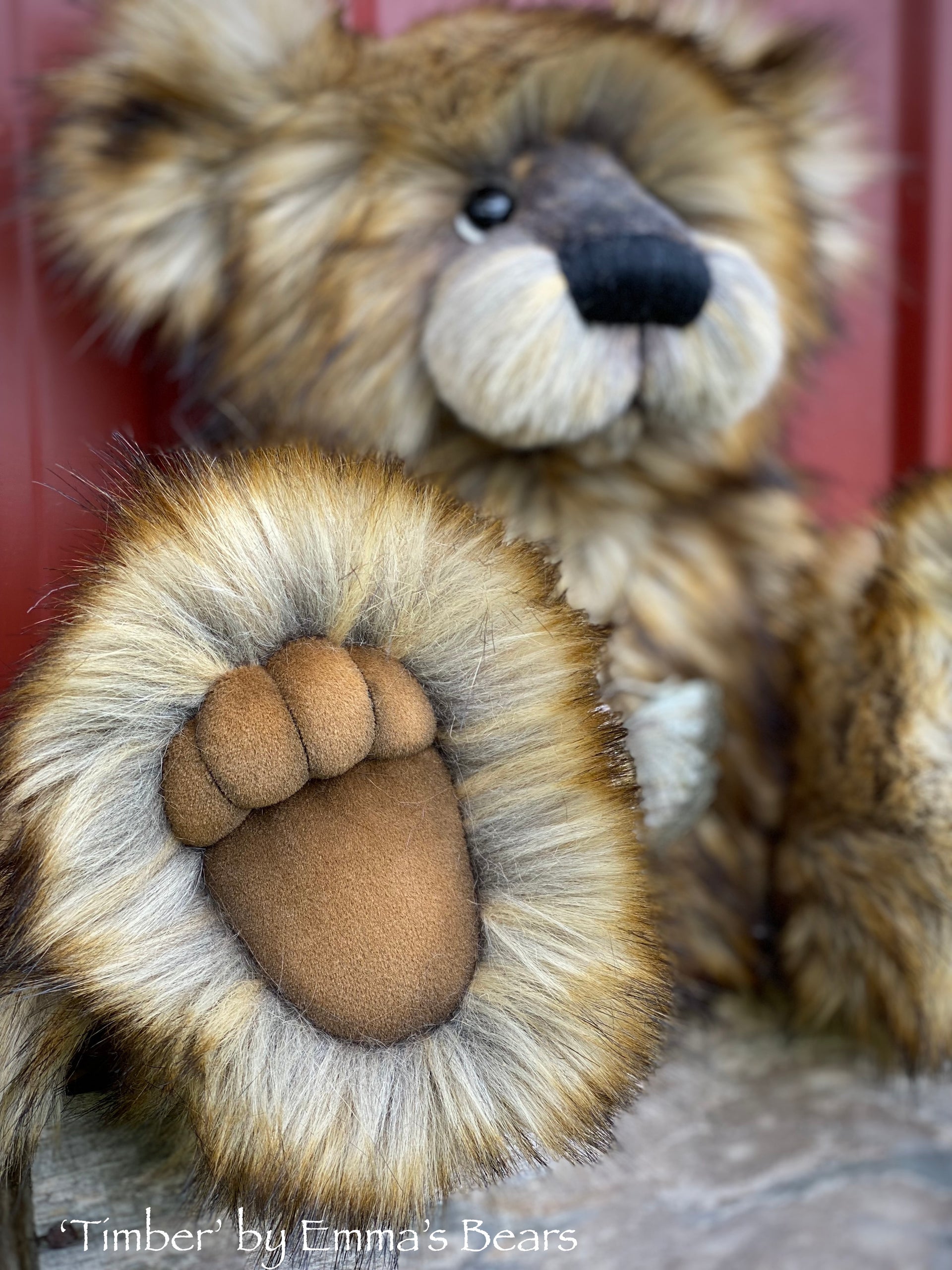 Timber - 15" Faux Fur Artist Bear by Emmas Bears - OOAK