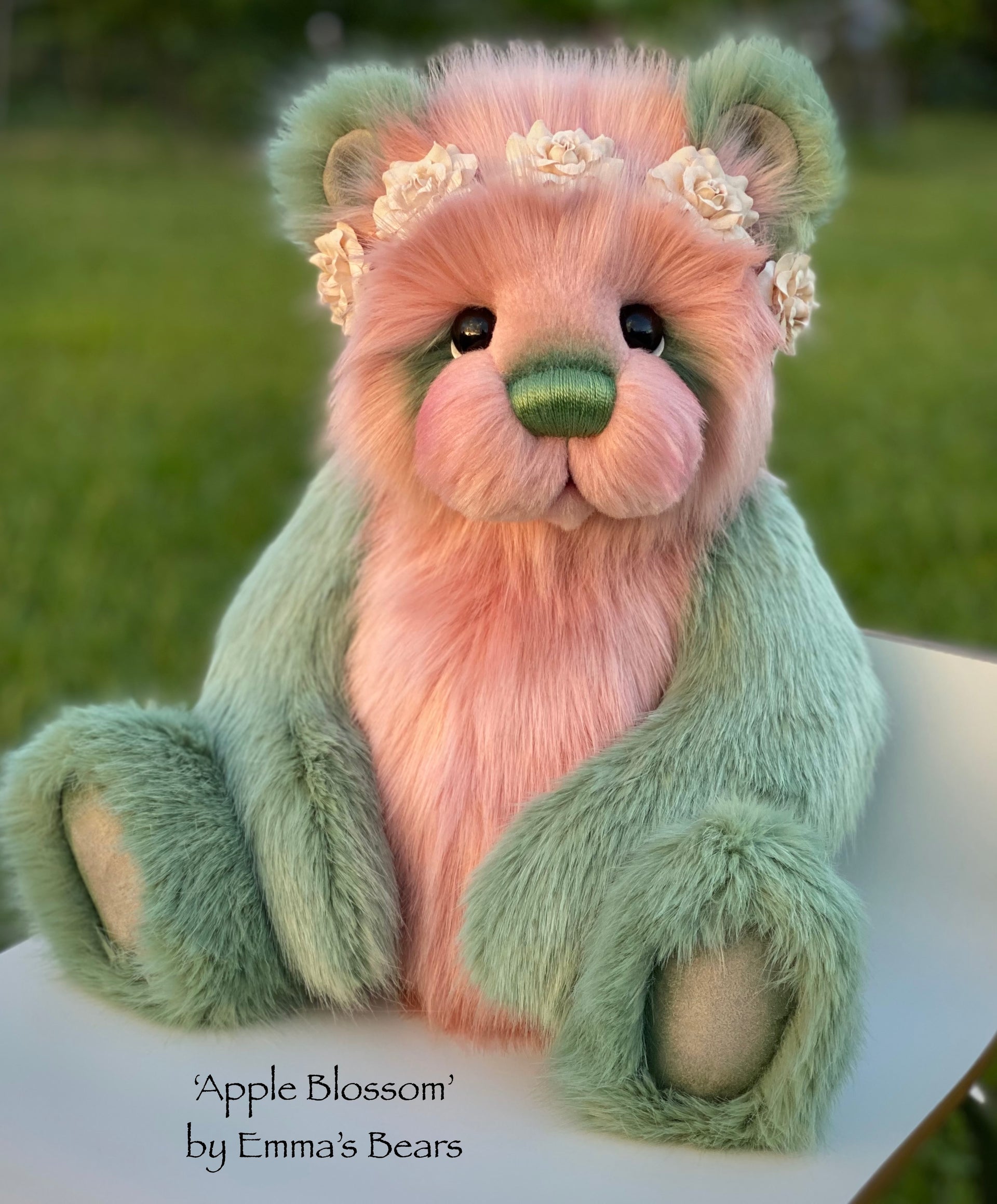 Apple Blossom - 18" faux fur artist bear by Emmas Bears - OOAK