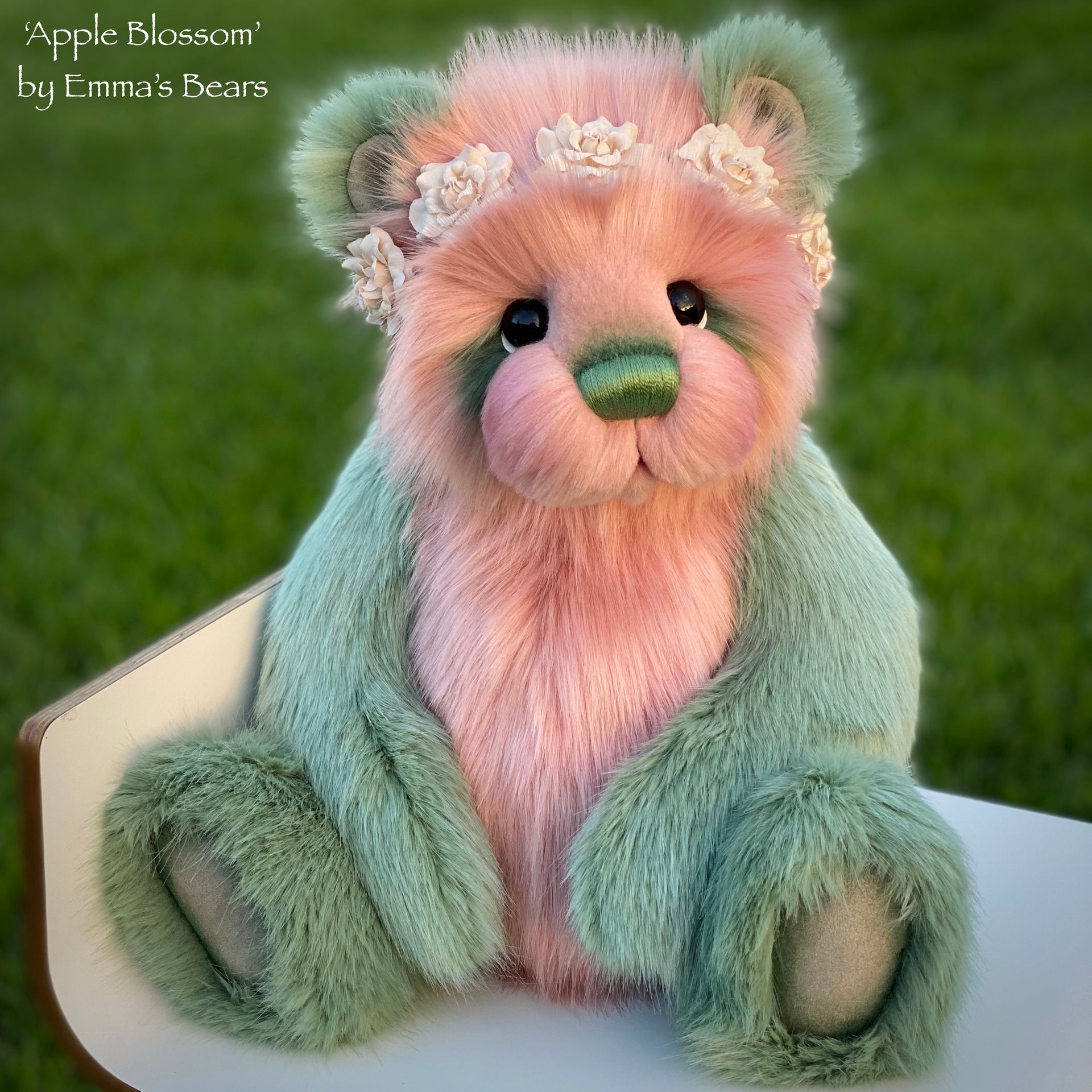 Apple Blossom - 18" faux fur artist bear by Emmas Bears - OOAK