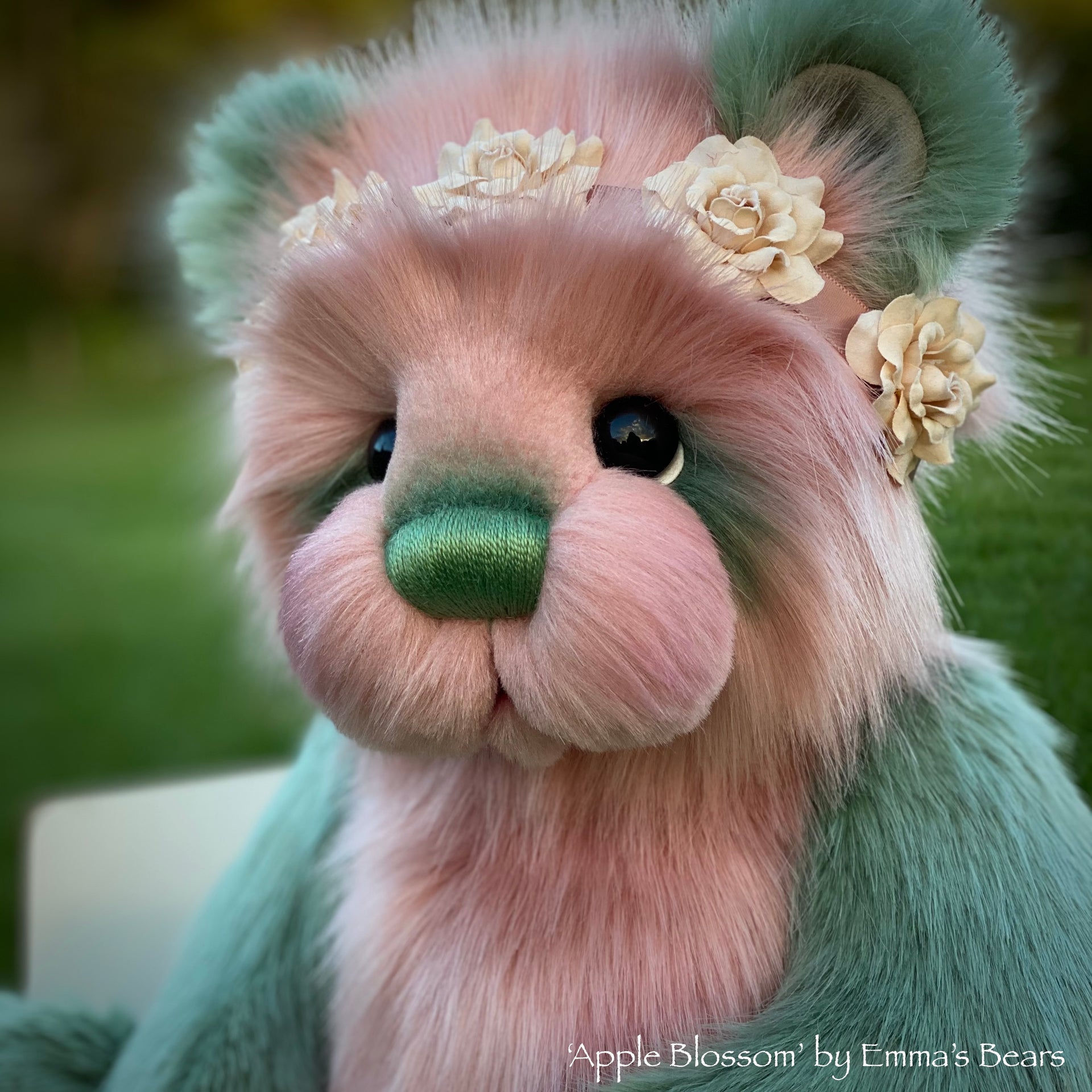 Apple Blossom - 18" faux fur artist bear by Emmas Bears - OOAK