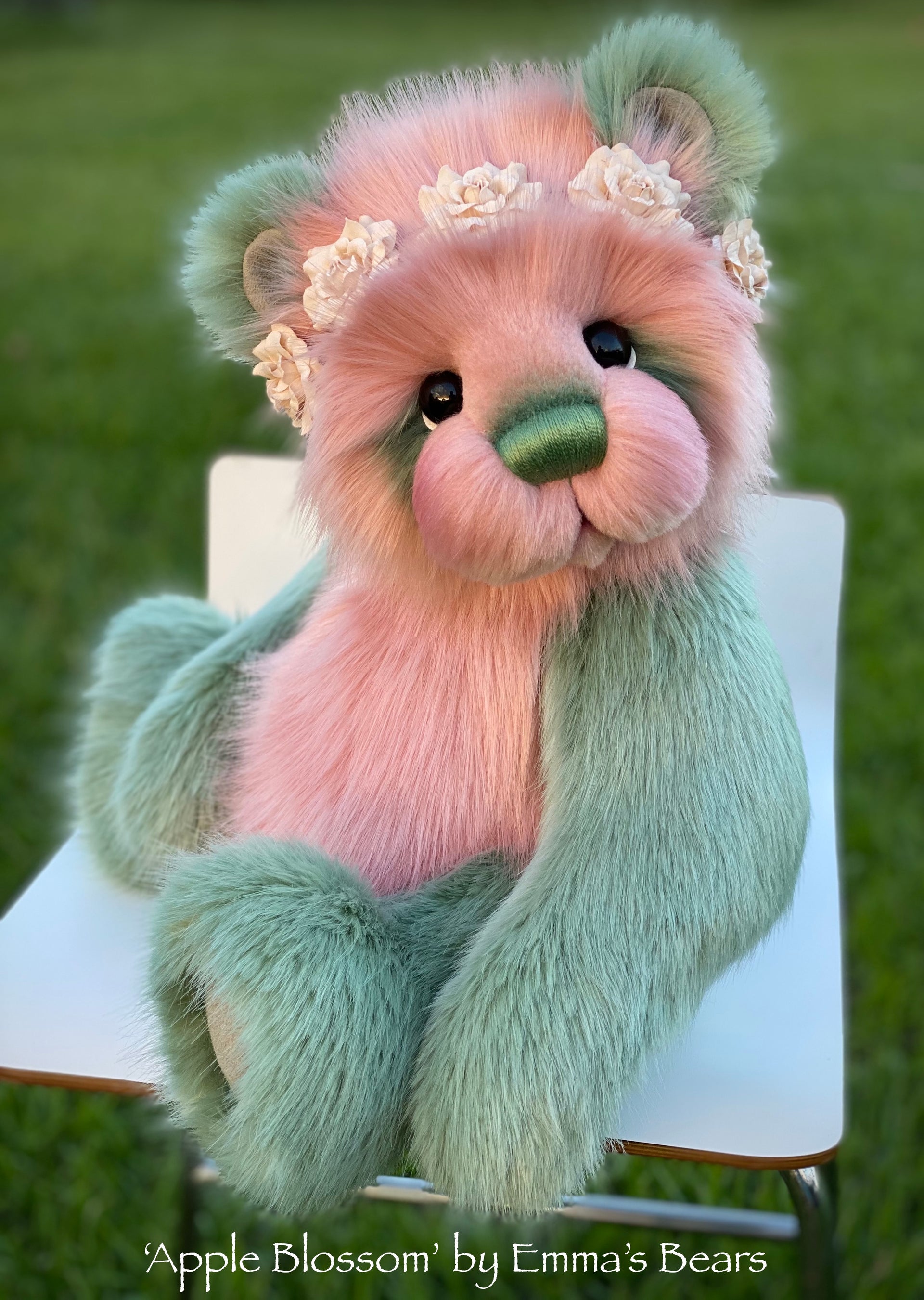 Apple Blossom - 18" faux fur artist bear by Emmas Bears - OOAK