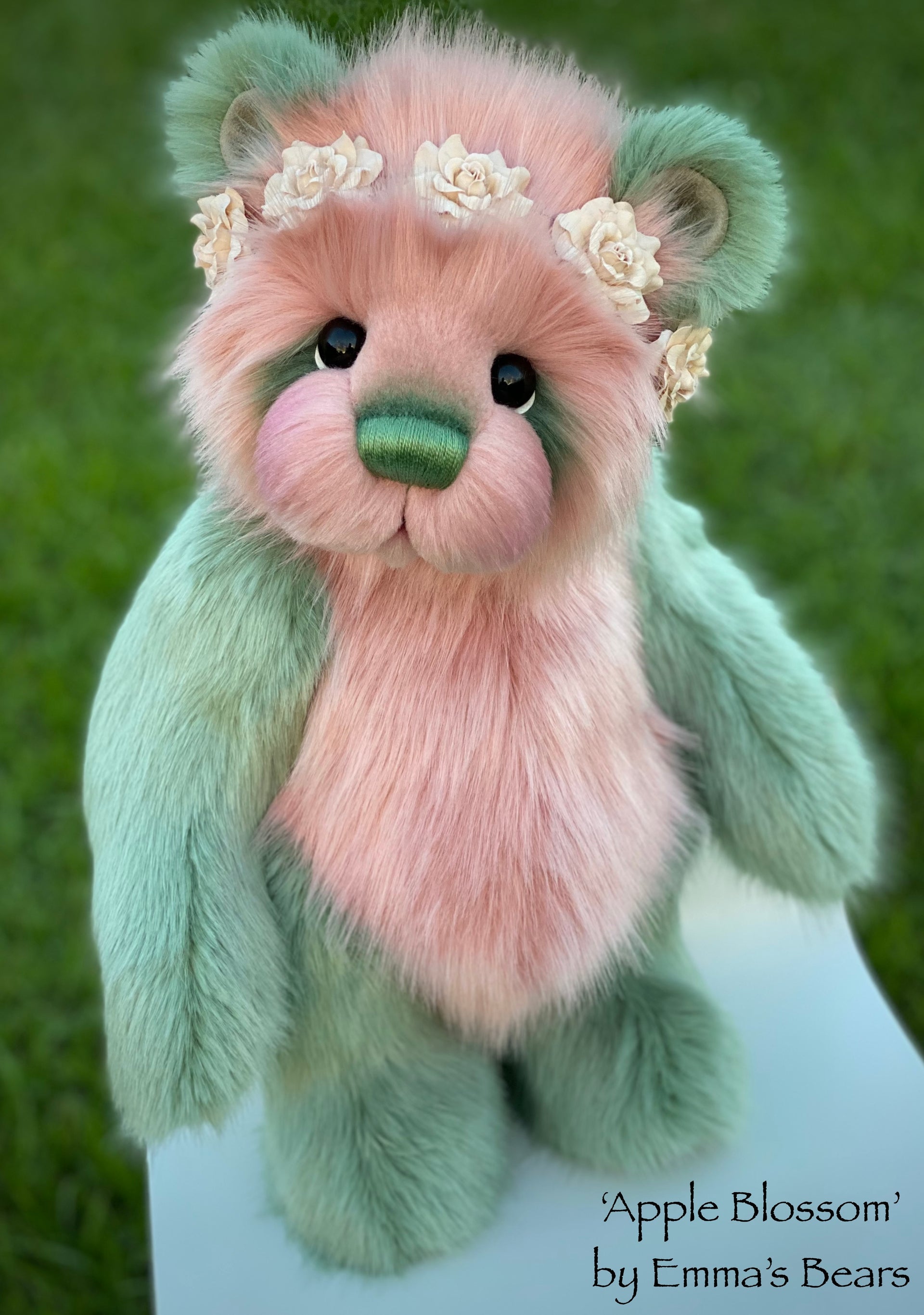 Apple Blossom - 18" faux fur artist bear by Emmas Bears - OOAK