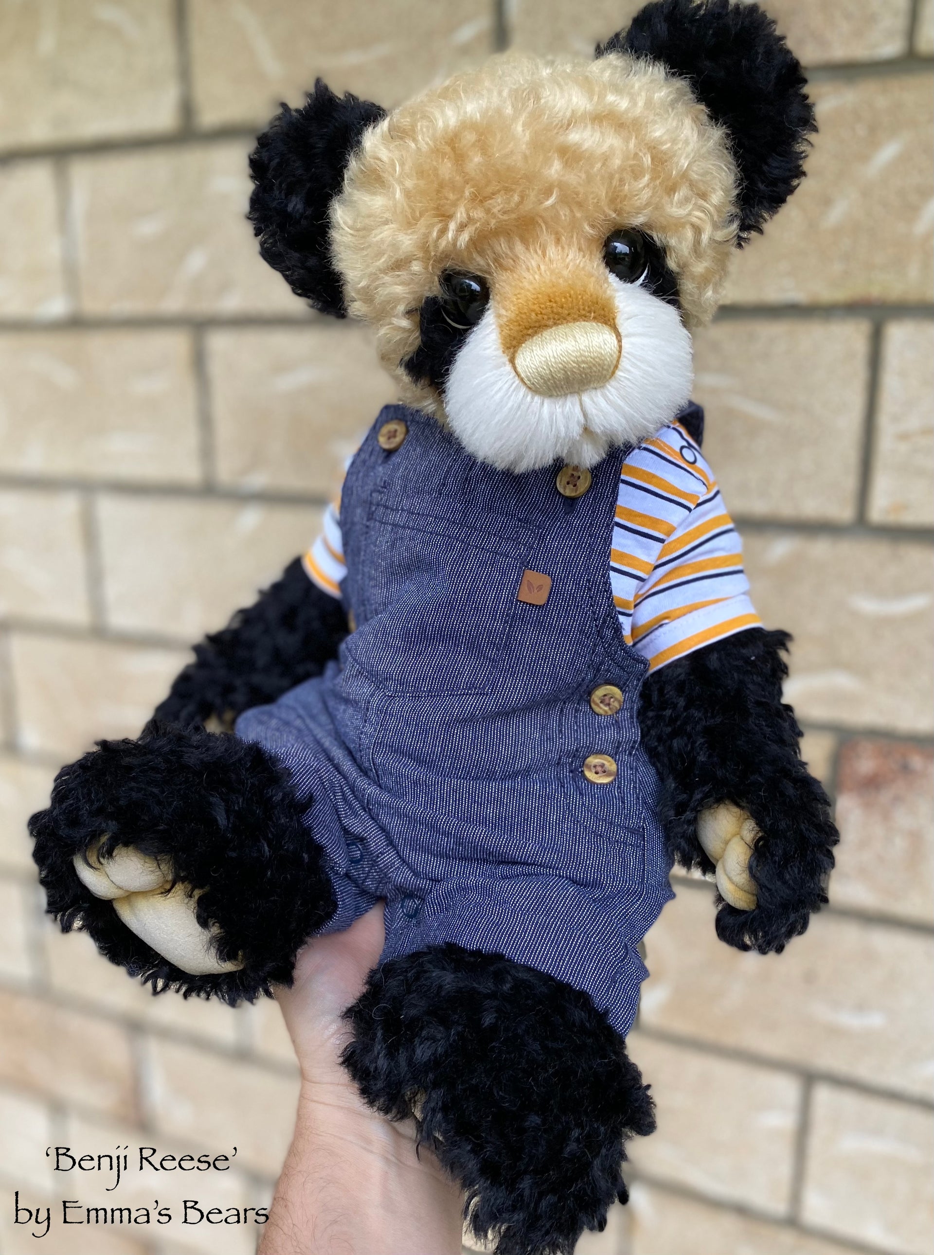 Benji Reese - 18" Kid Mohair and Alpaca Artist Baby Bear by Emma's Bears - OOAK