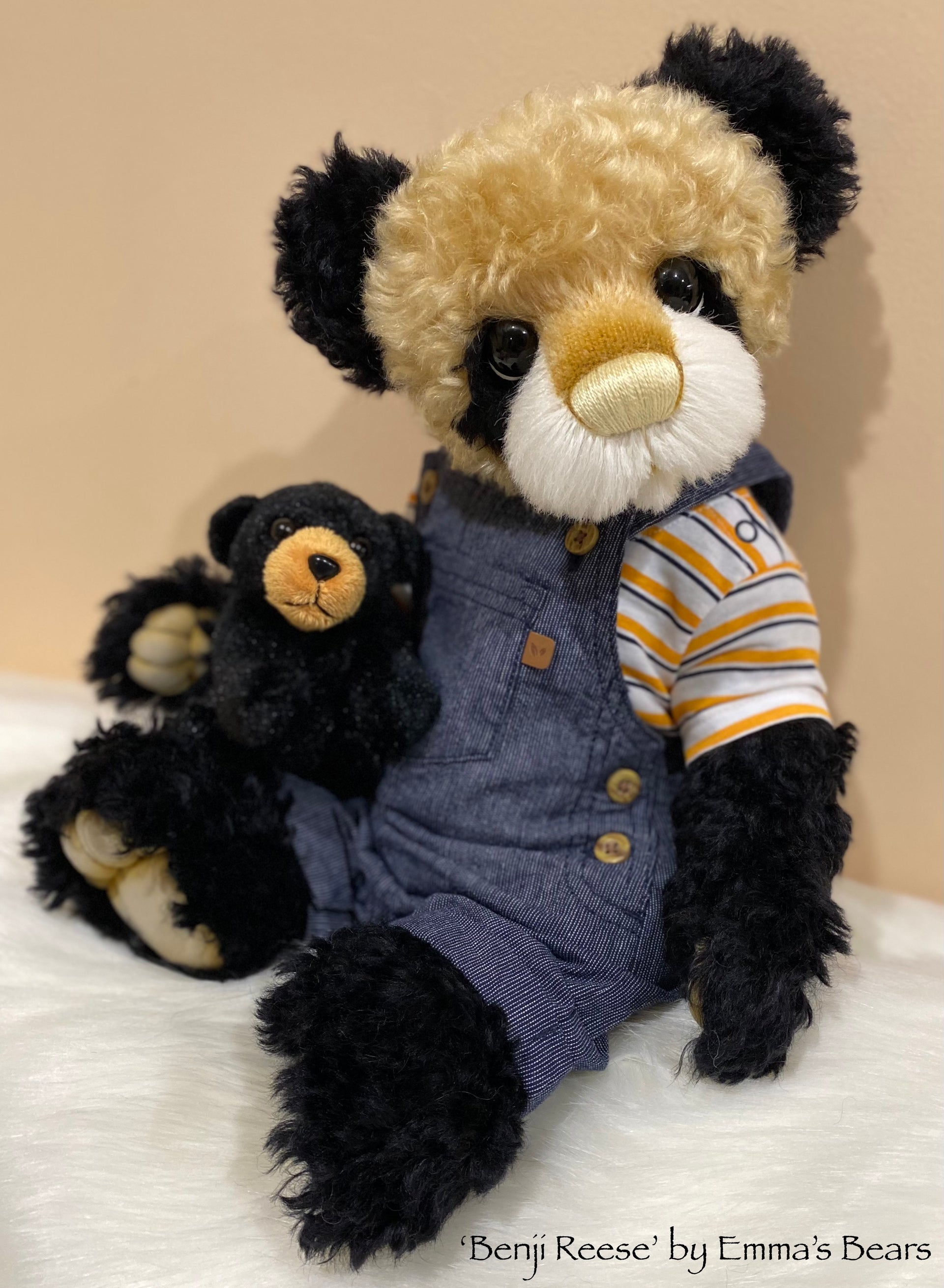 Benji Reese - 18" Kid Mohair and Alpaca Artist Baby Bear by Emma's Bears - OOAK