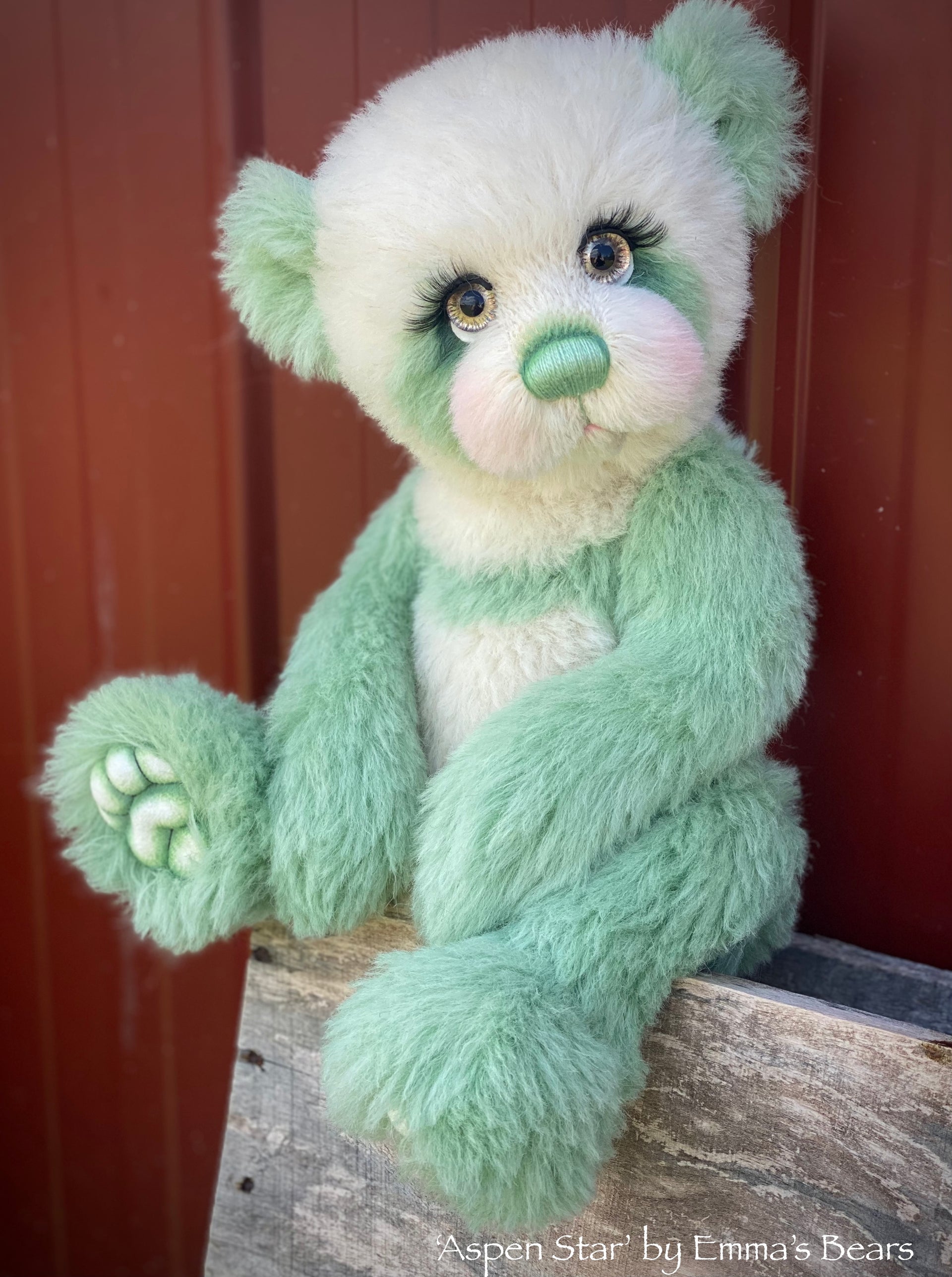 Aspen Star - 16" Christmas 2022 Mohair Artist Bear by Emmas Bears - OOAK