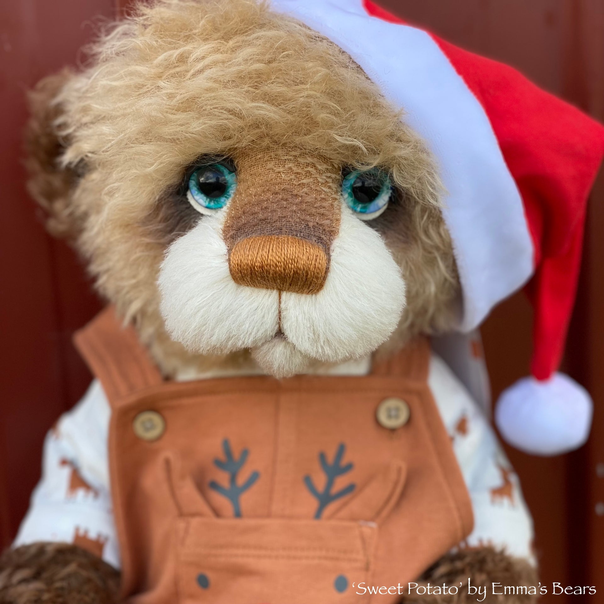 Sweet Potato - 18" Christmas 2022 Mohair Artist Bear by Emmas Bears - OOAK