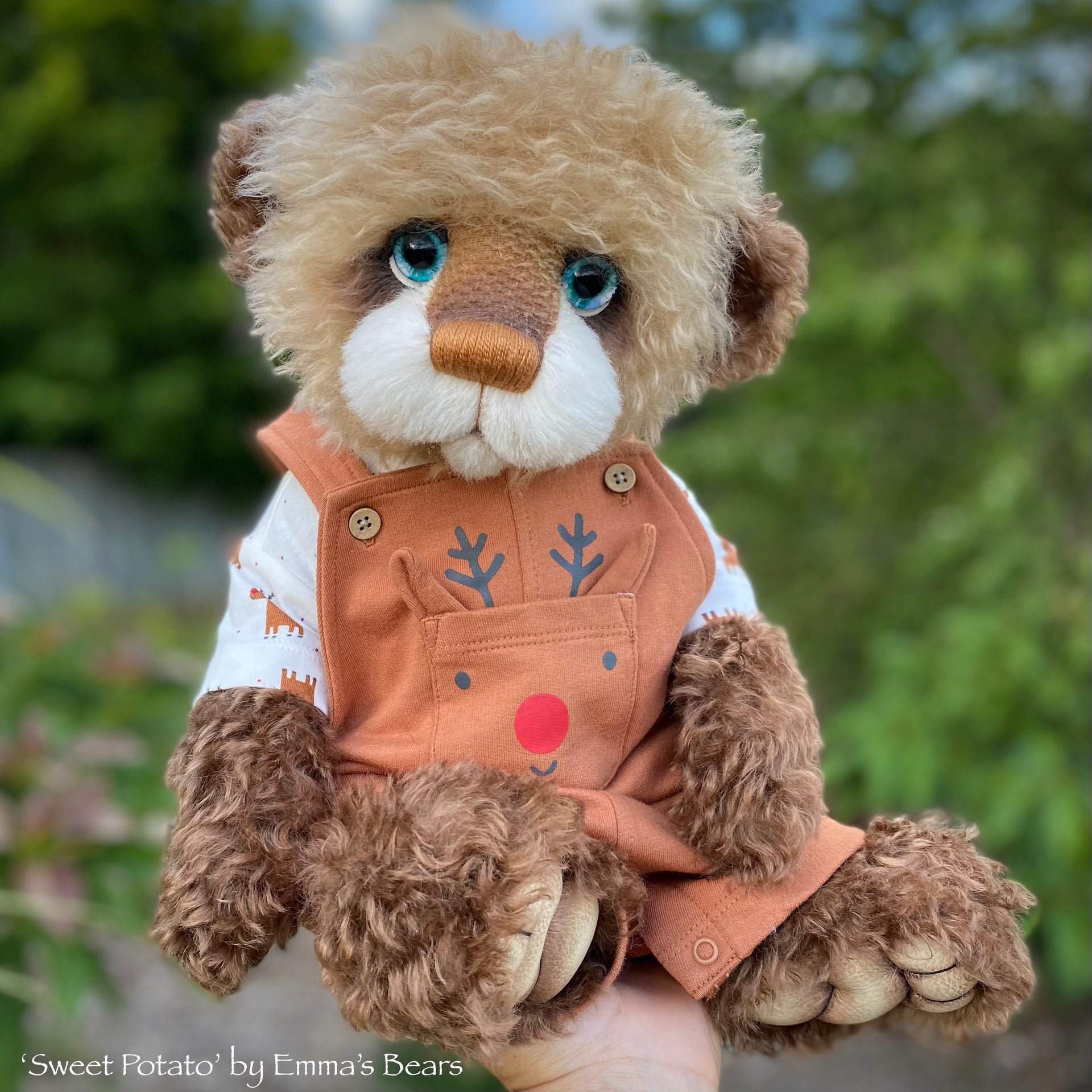 Sweet Potato - 18" Christmas 2022 Mohair Artist Bear by Emmas Bears - OOAK