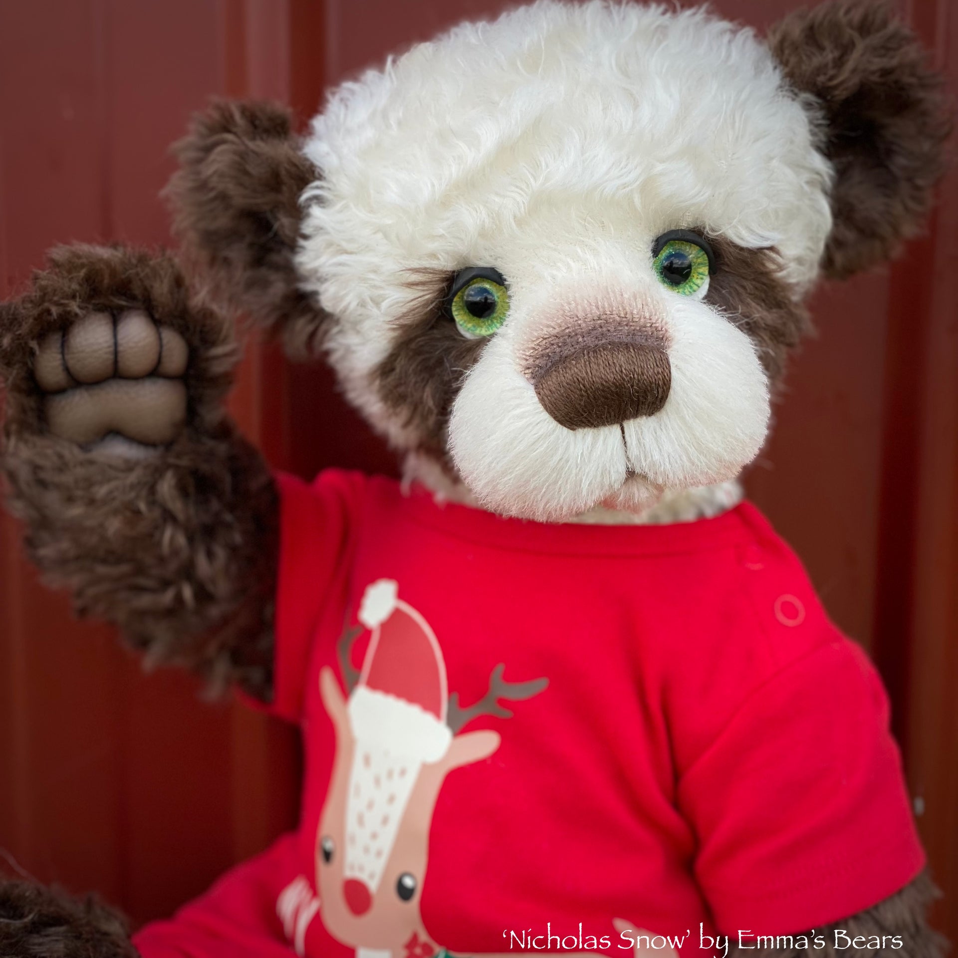 Nicholas Snow - 18" Christmas 2022 Mohair Artist Bear by Emmas Bears - OOAK