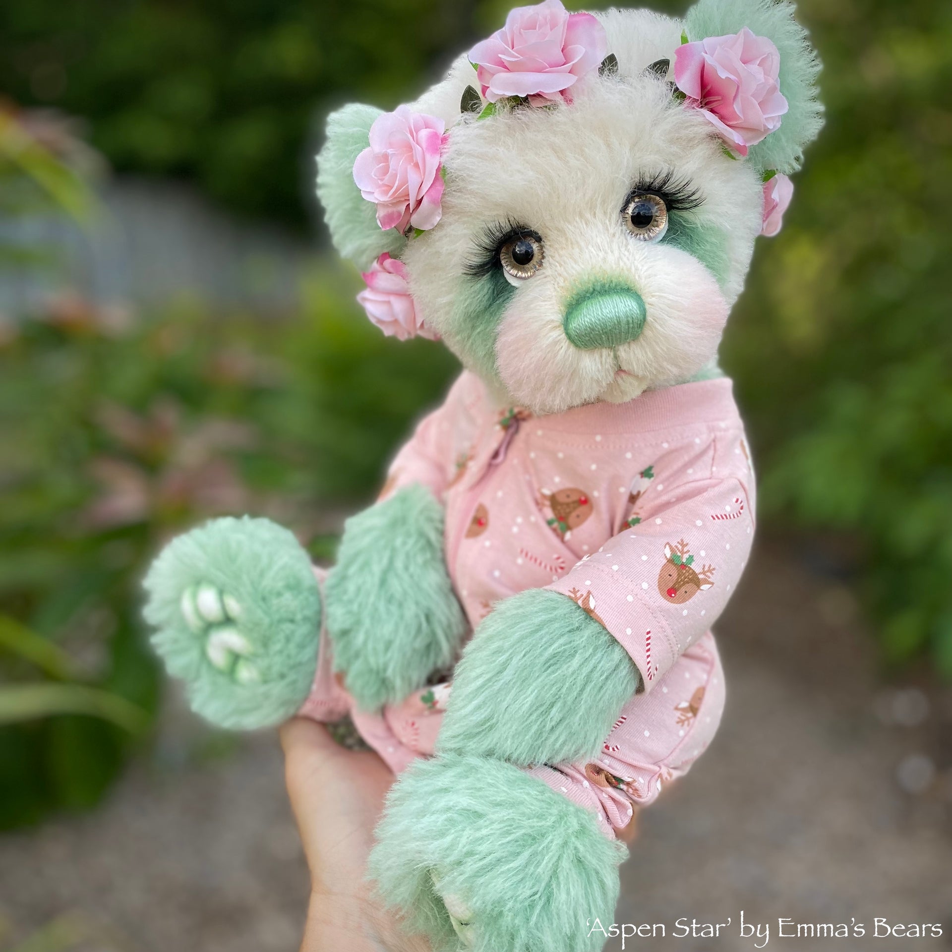 Aspen Star - 16" Christmas 2022 Mohair Artist Bear by Emmas Bears - OOAK