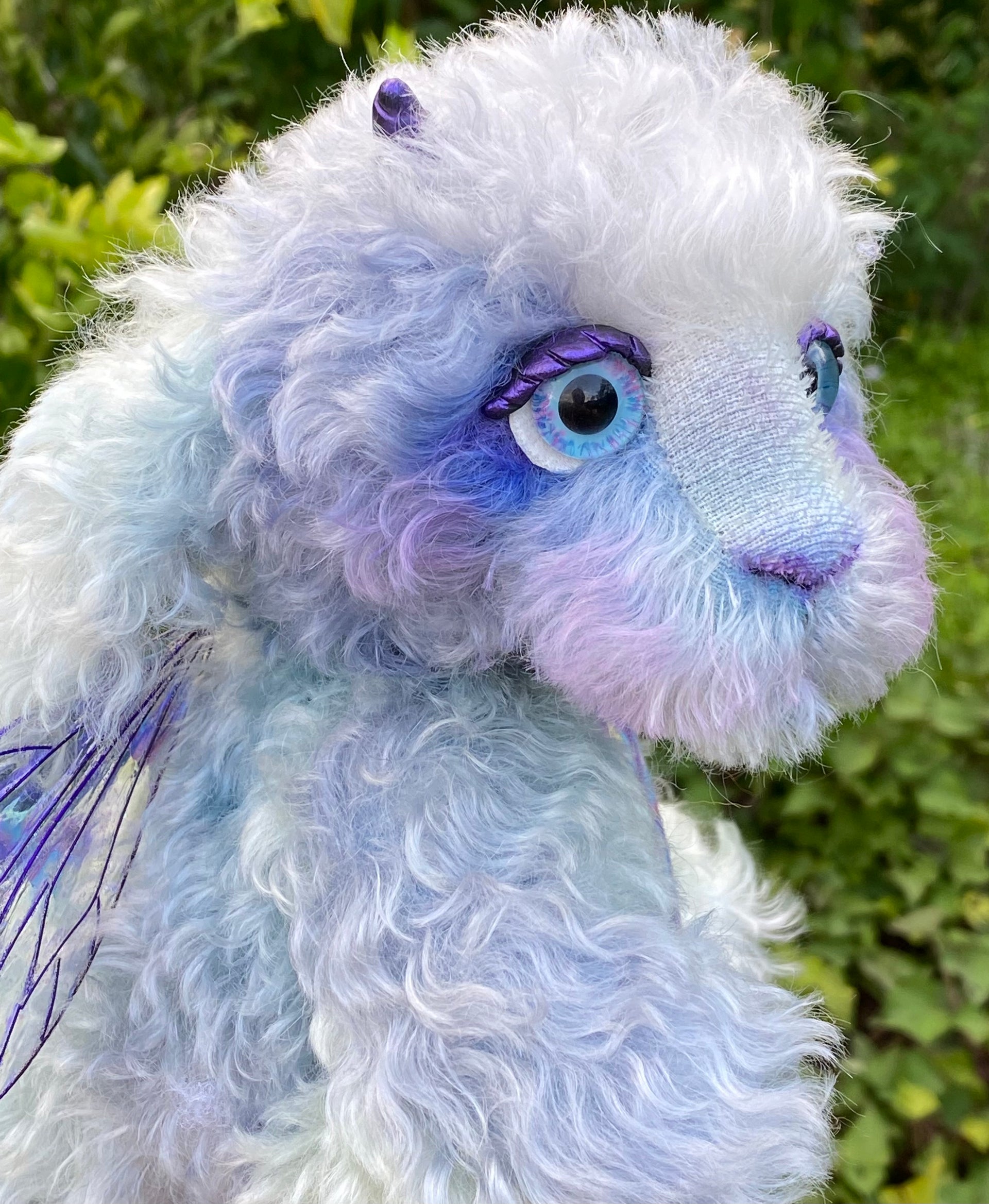 Custom Blue Baby Dragon - 12" kid mohair Artist Baby Dragon by Emmas Bears - OOAK