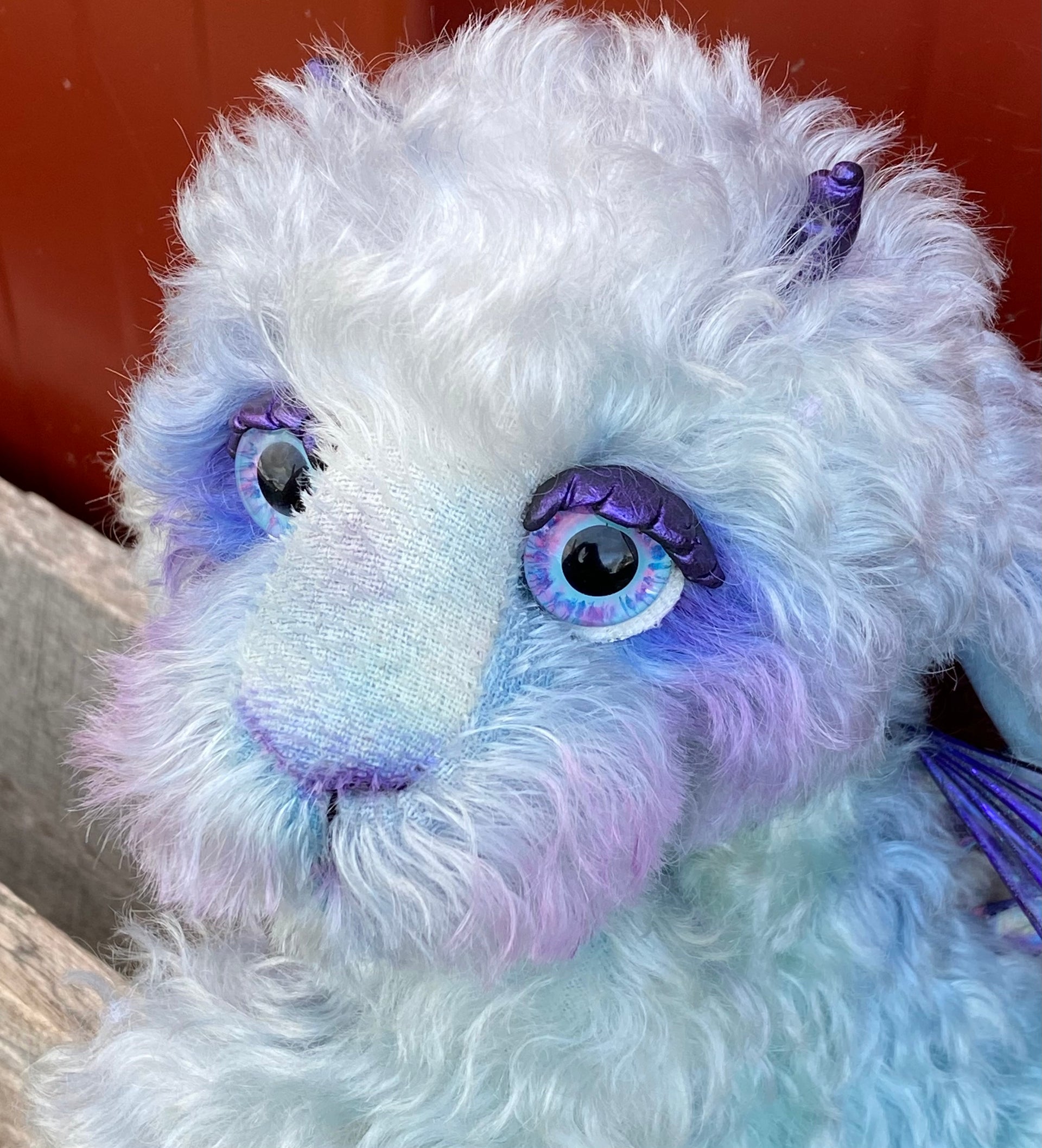 Custom Blue Baby Dragon - 12" kid mohair Artist Baby Dragon by Emmas Bears - OOAK