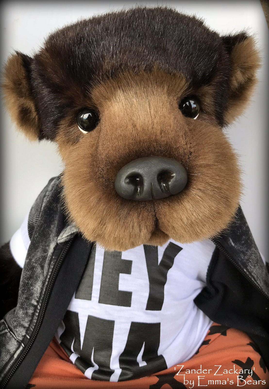 Zander Zackary - 21in TISSAVEL faux fur Artist toddler style Bear by Emmas Bears - OOAK