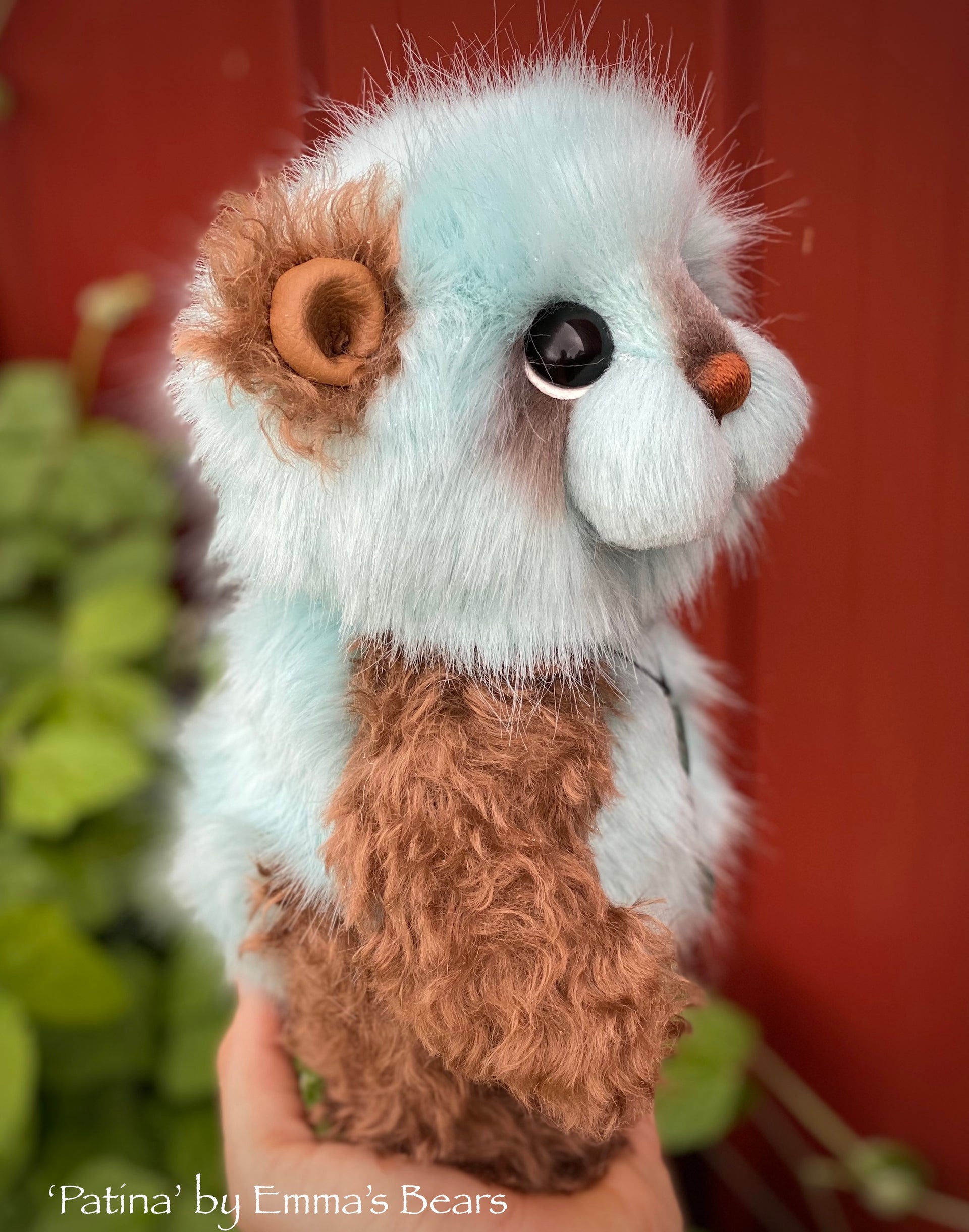 Patina - 9" mohair and faux fur bear by Emmas Bears - OOAK