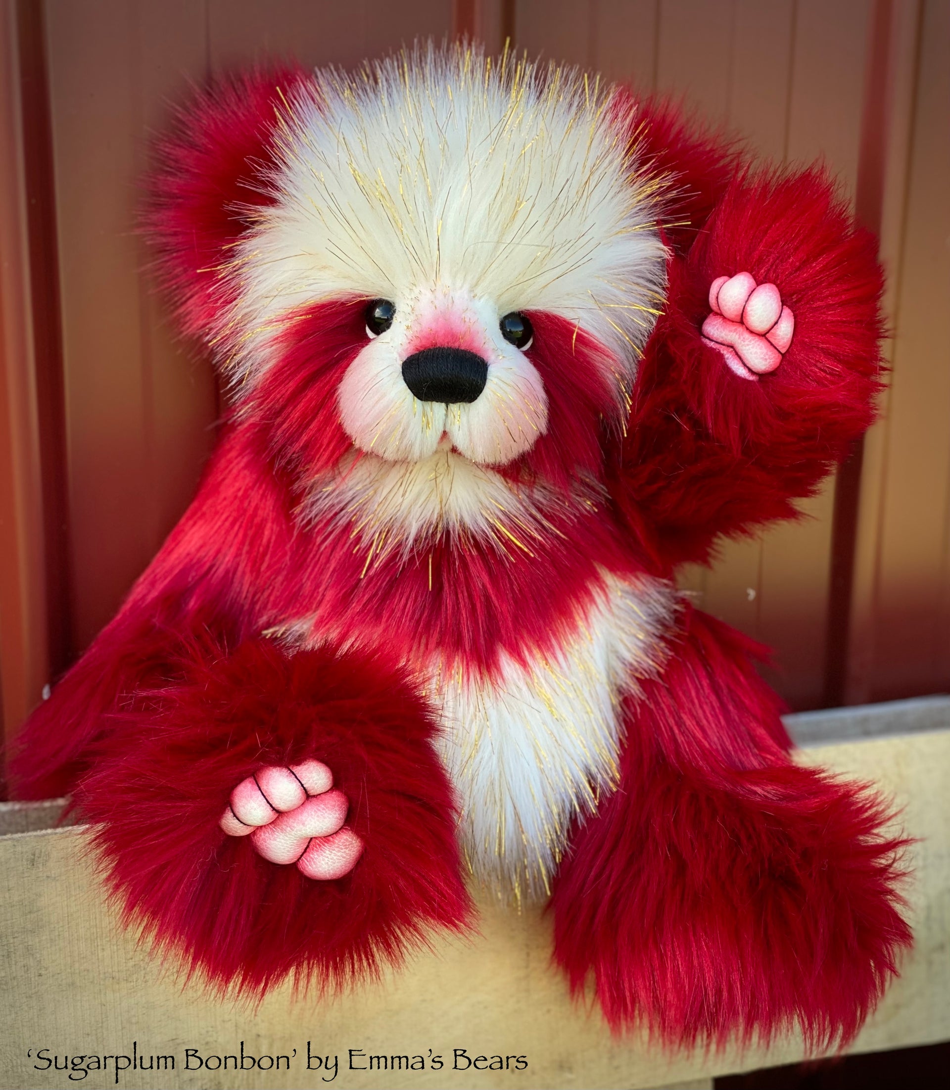 KIT - 18" Sugarplum Bonbon faux fur Christmas Bear