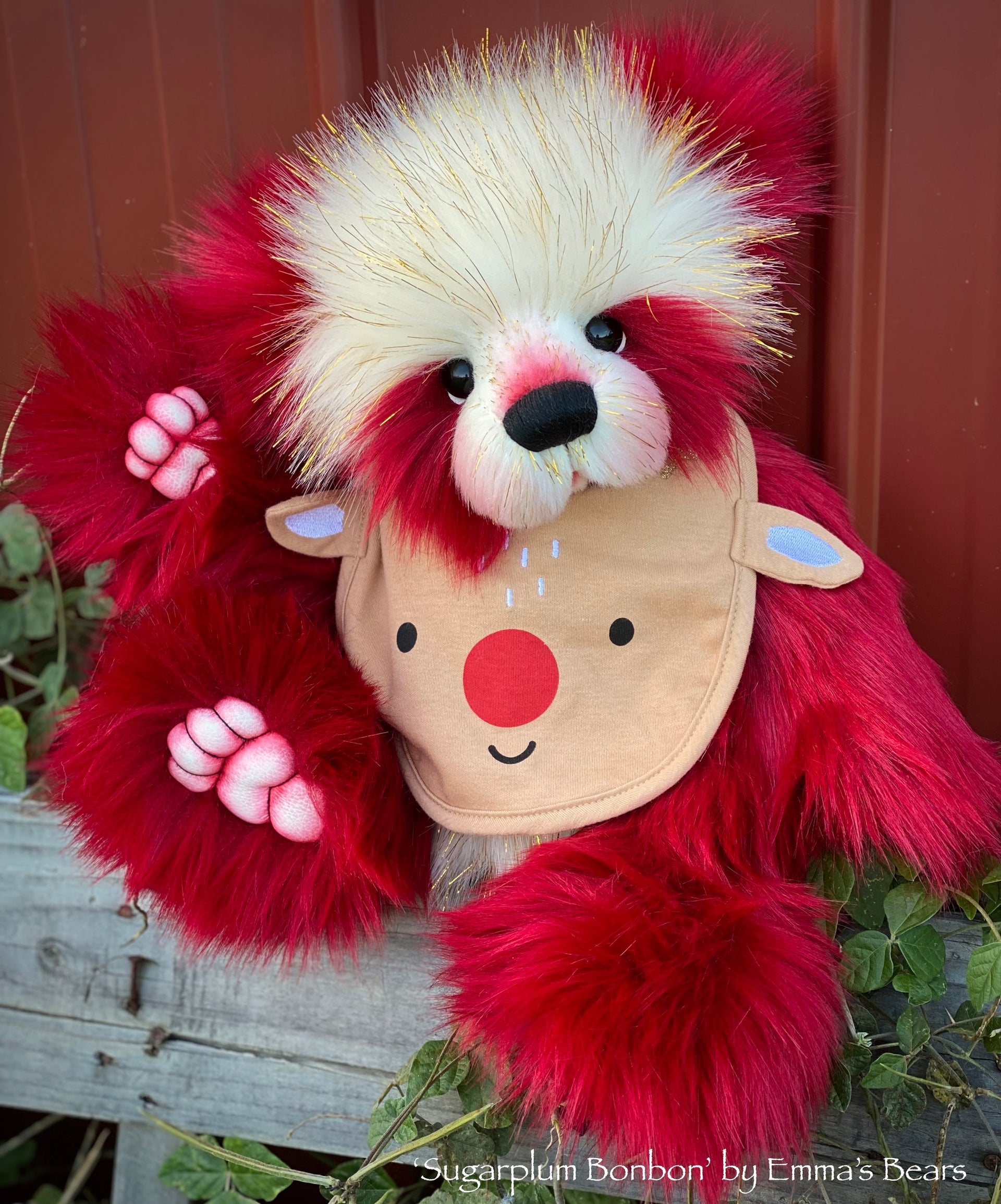 KIT - 18" Sugarplum Bonbon faux fur Christmas Bear