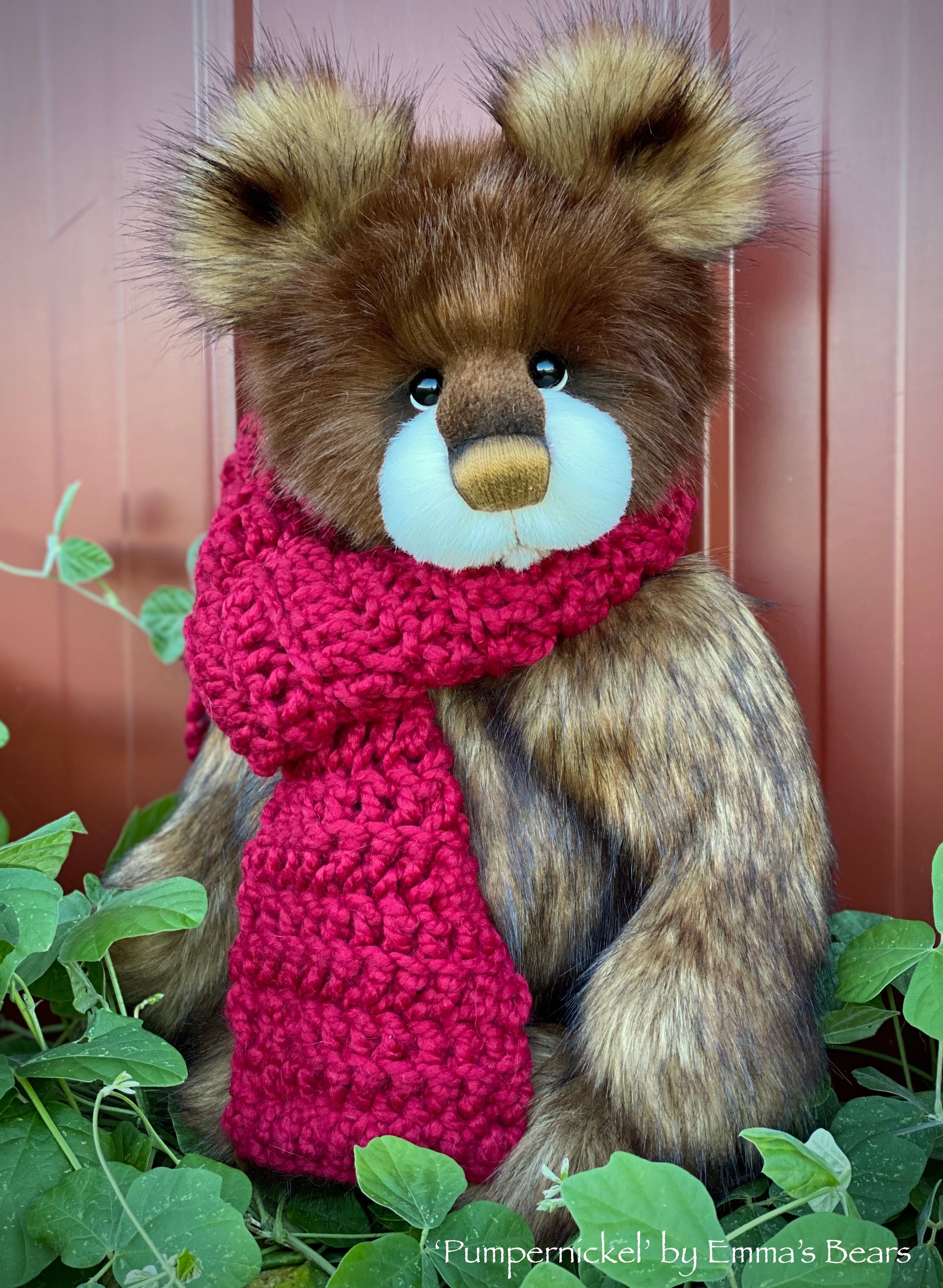 Pumpernickel - 17" faux fur bear by Emmas Bears - OOAK
