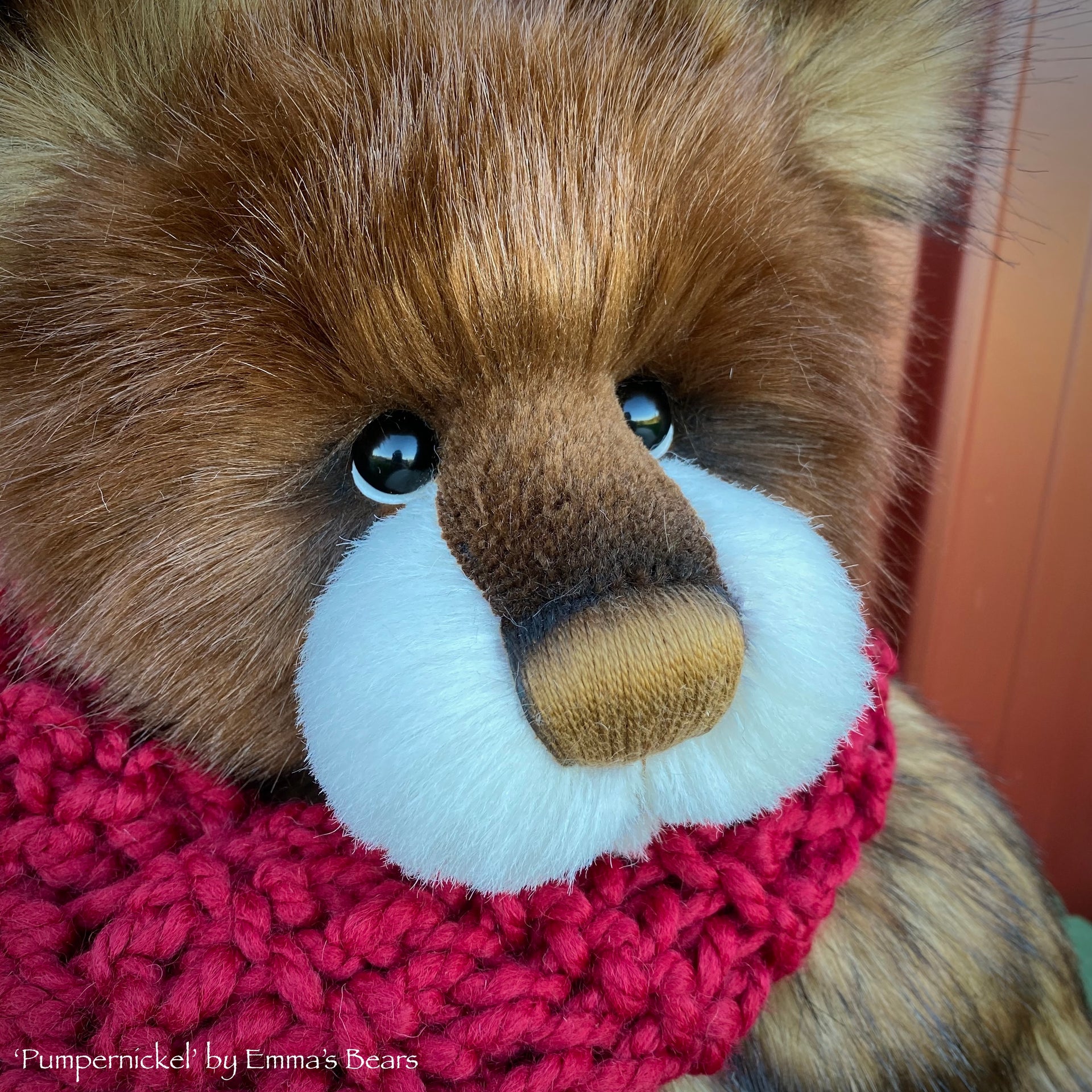 Pumpernickel - 17" faux fur bear by Emmas Bears - OOAK