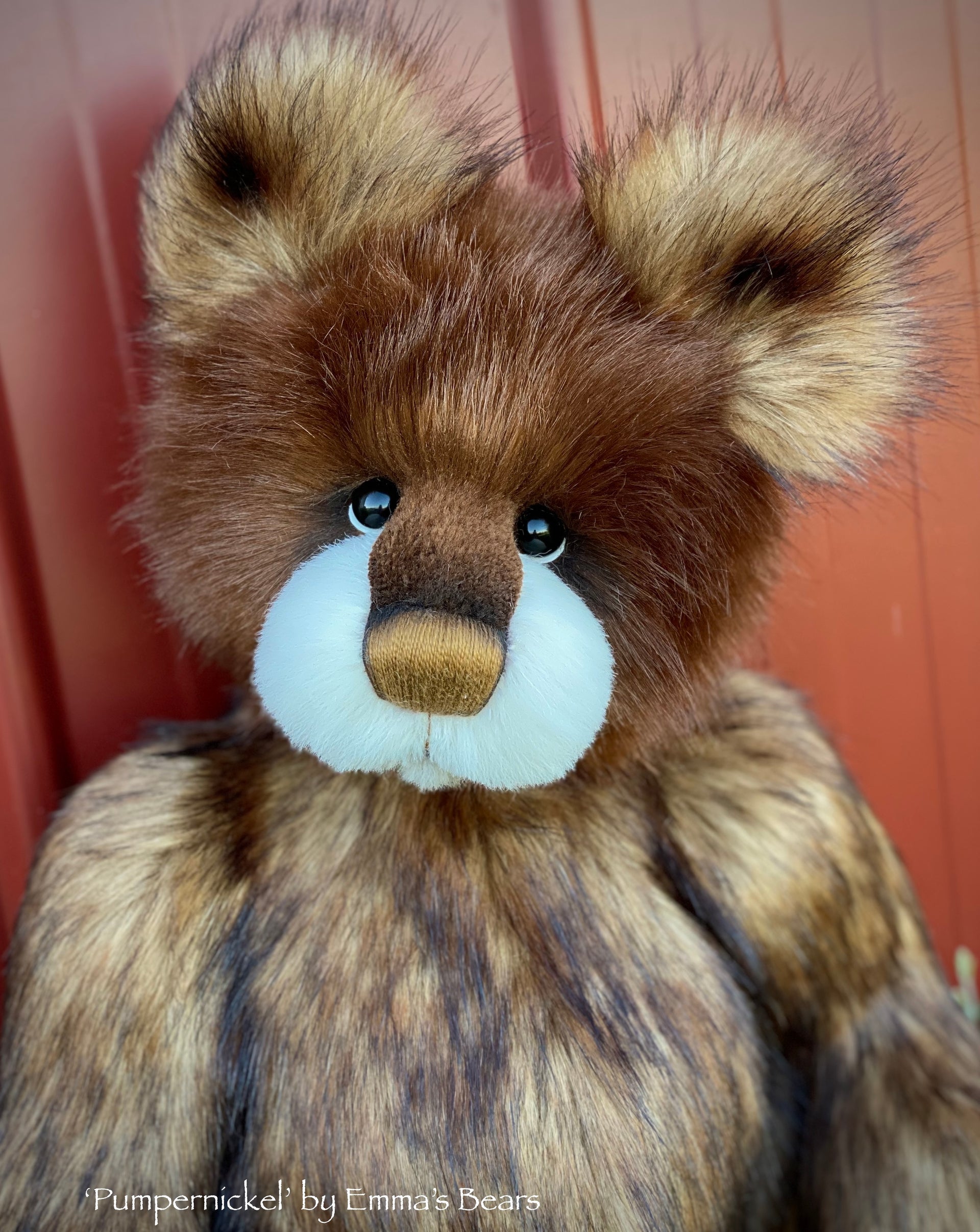 Pumpernickel - 17" faux fur bear by Emmas Bears - OOAK