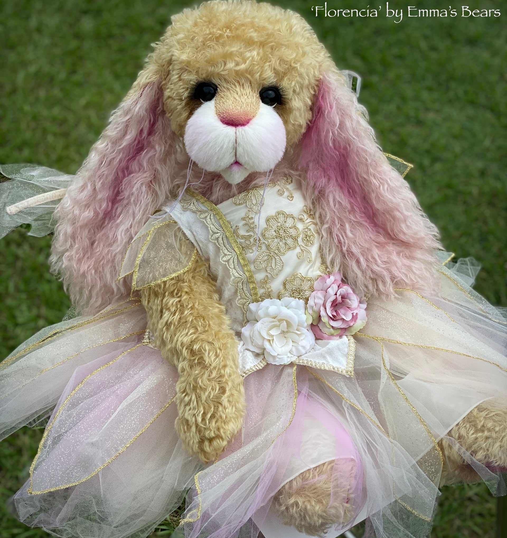 Florencia Bunny - 27" Kid Mohair and Alpaca Artist Bunny by Emma's Bears - OOAK