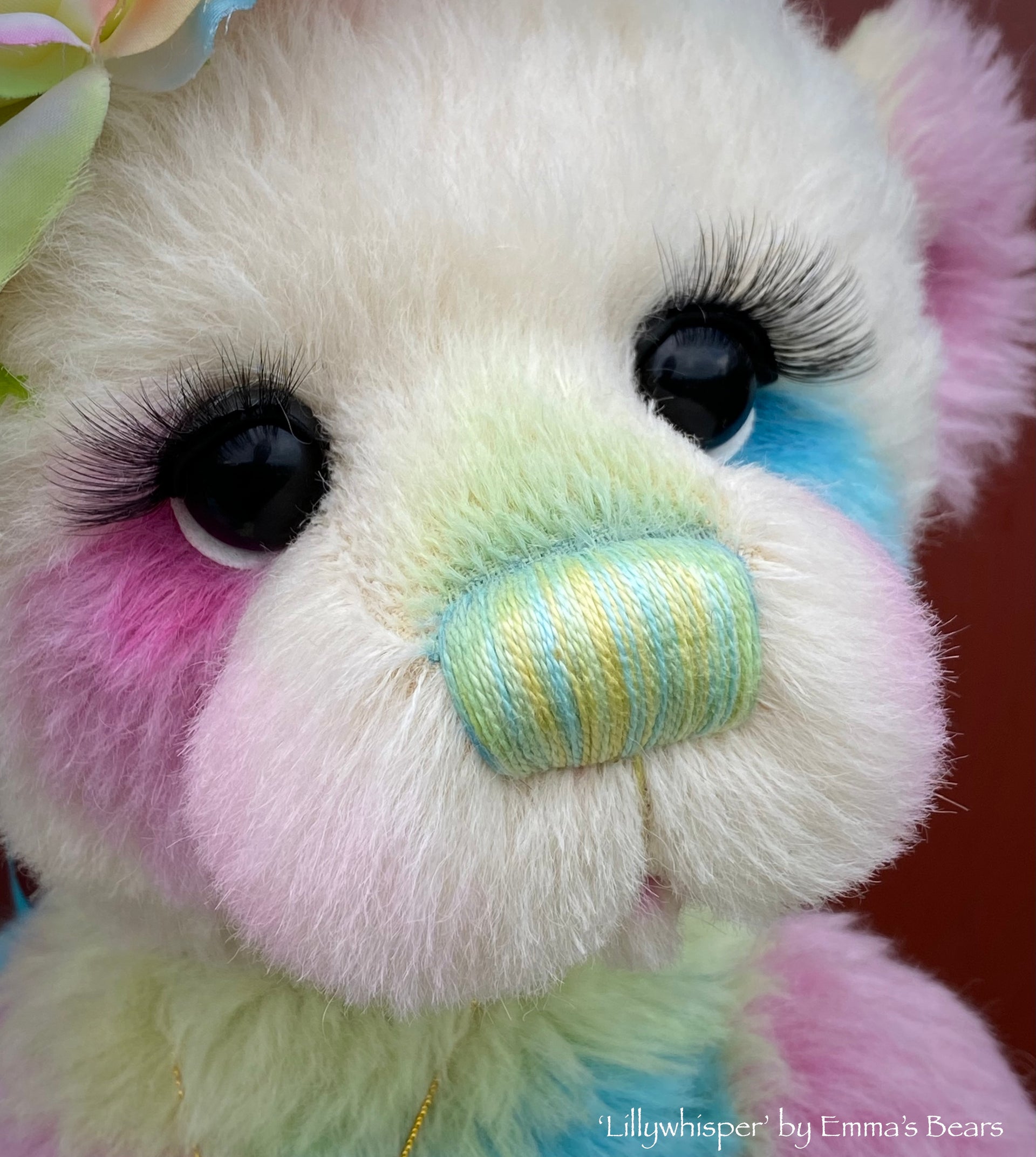 Lillywhisper - 21" Hand-dyed Alpaca Artist Bear by Emma's Bears - OOAK