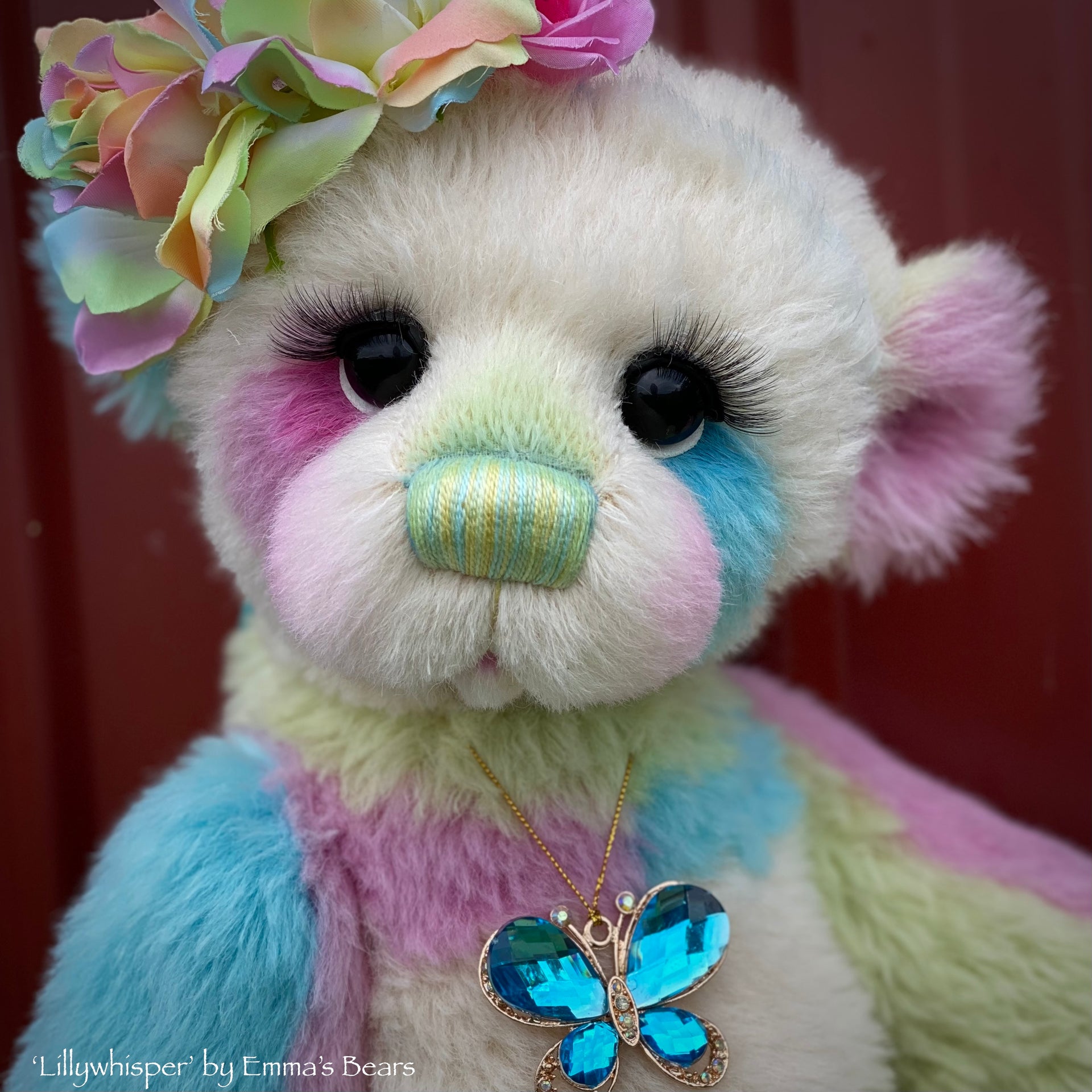 Lillywhisper - 21" Hand-dyed Alpaca Artist Bear by Emma's Bears - OOAK