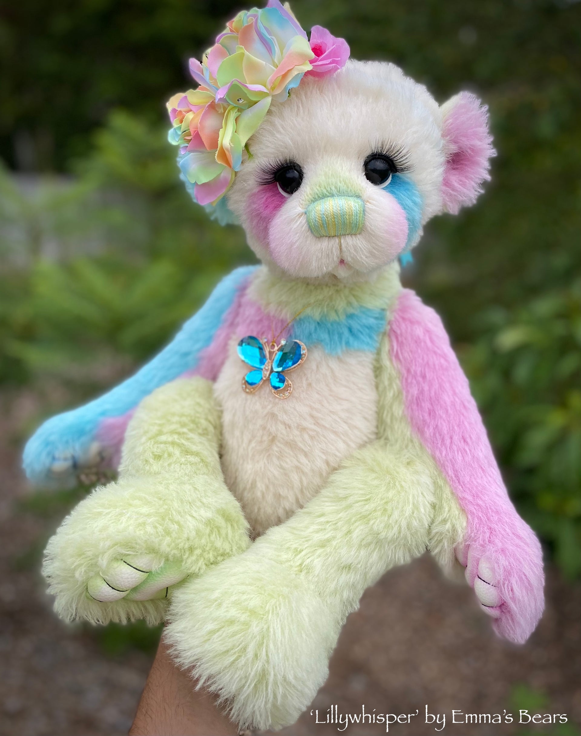 Lillywhisper - 21" Hand-dyed Alpaca Artist Bear by Emma's Bears - OOAK