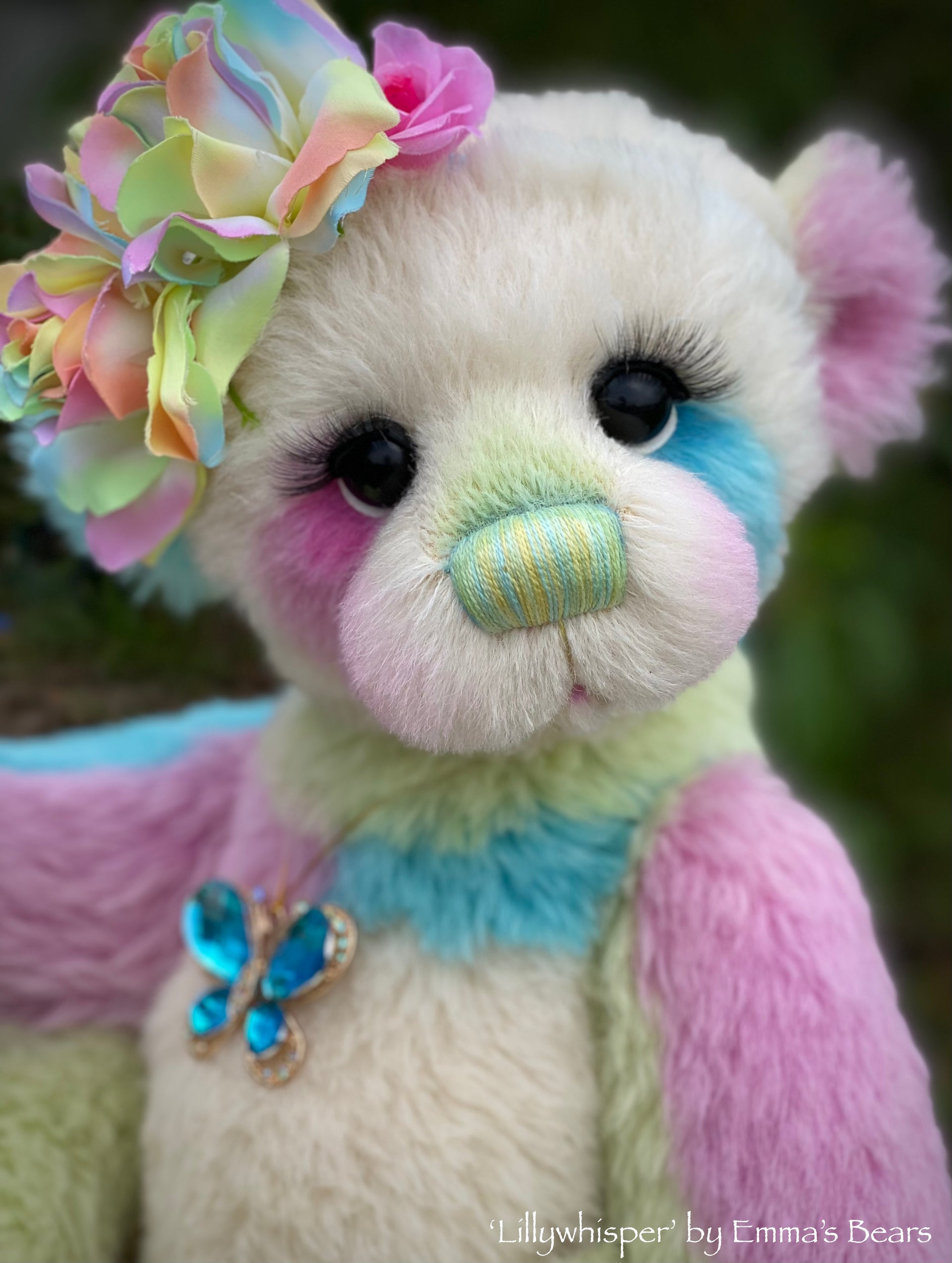 Lillywhisper - 21" Hand-dyed Alpaca Artist Bear by Emma's Bears - OOAK