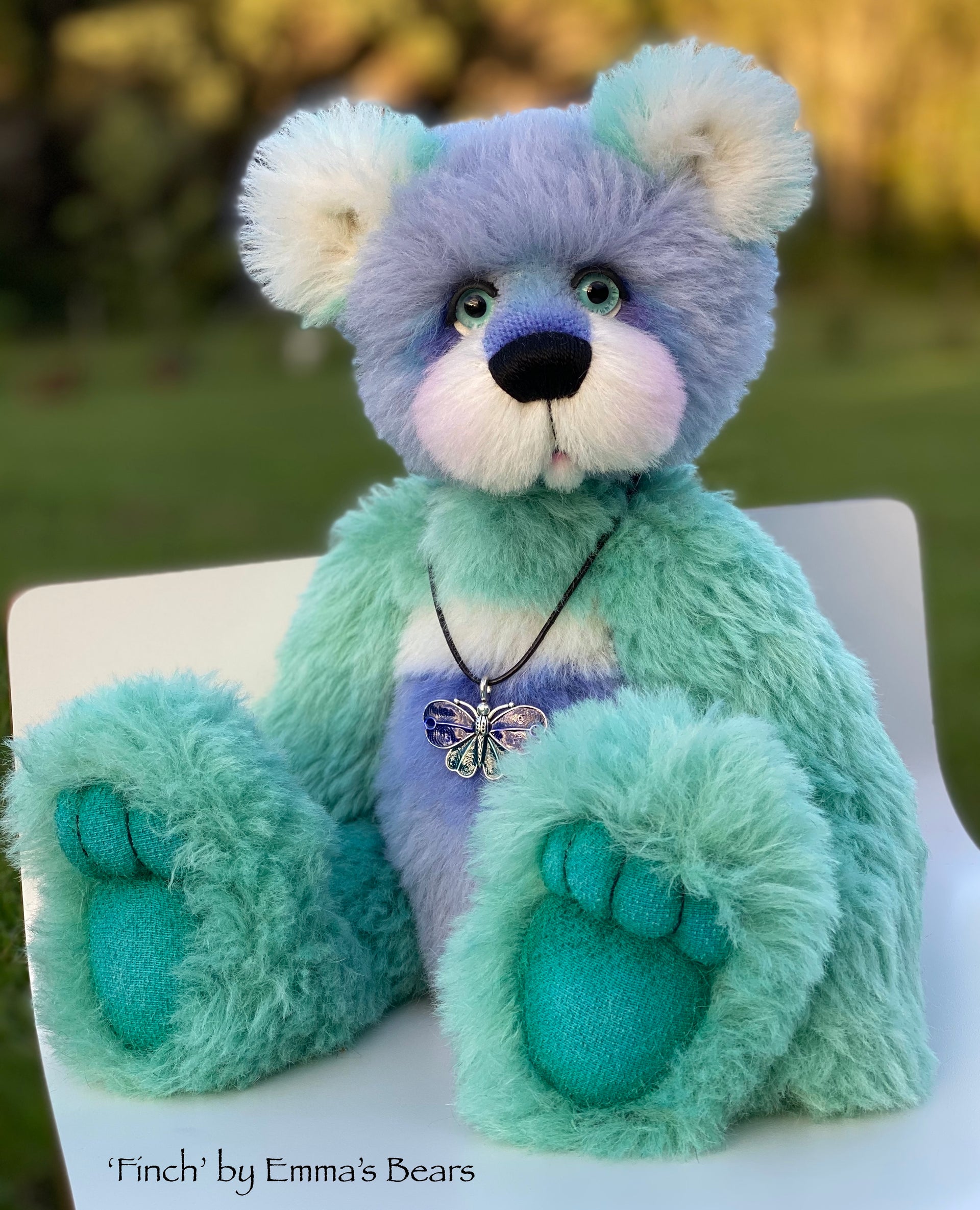 Finch - 15" hand dyed Alpaca Artist Bear by Emmas Bears - OOAK