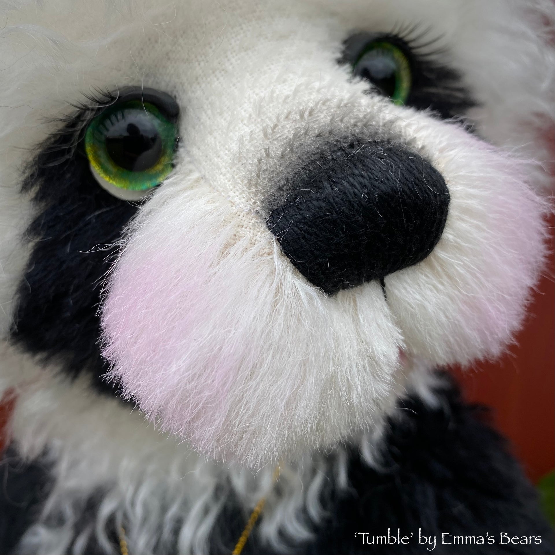 Tumble - 16" mohair artist panda bear by Emma's Bears  - OOAK