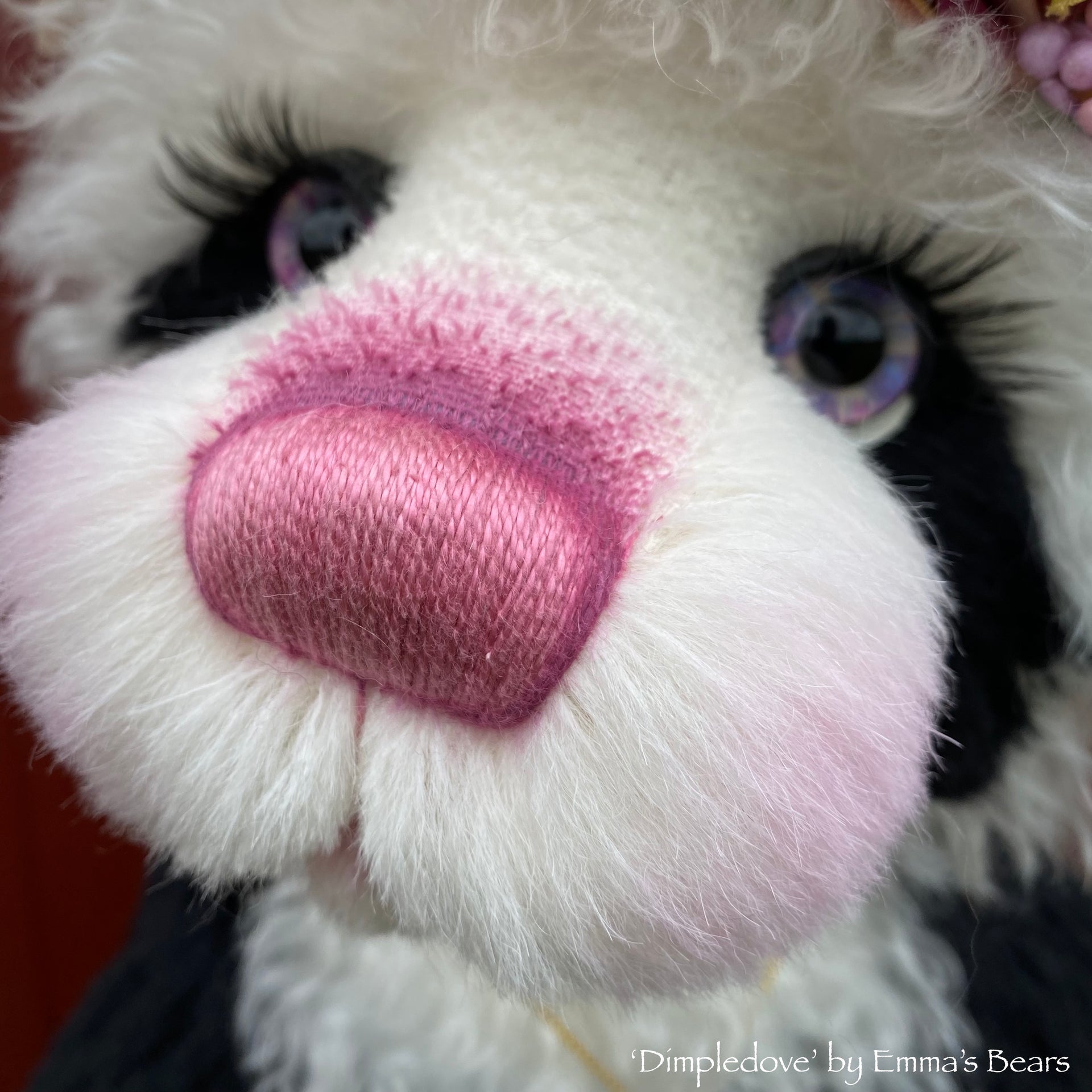 Dimpledove - 20" mohair artist panda bear by Emma's Bears  - OOAK