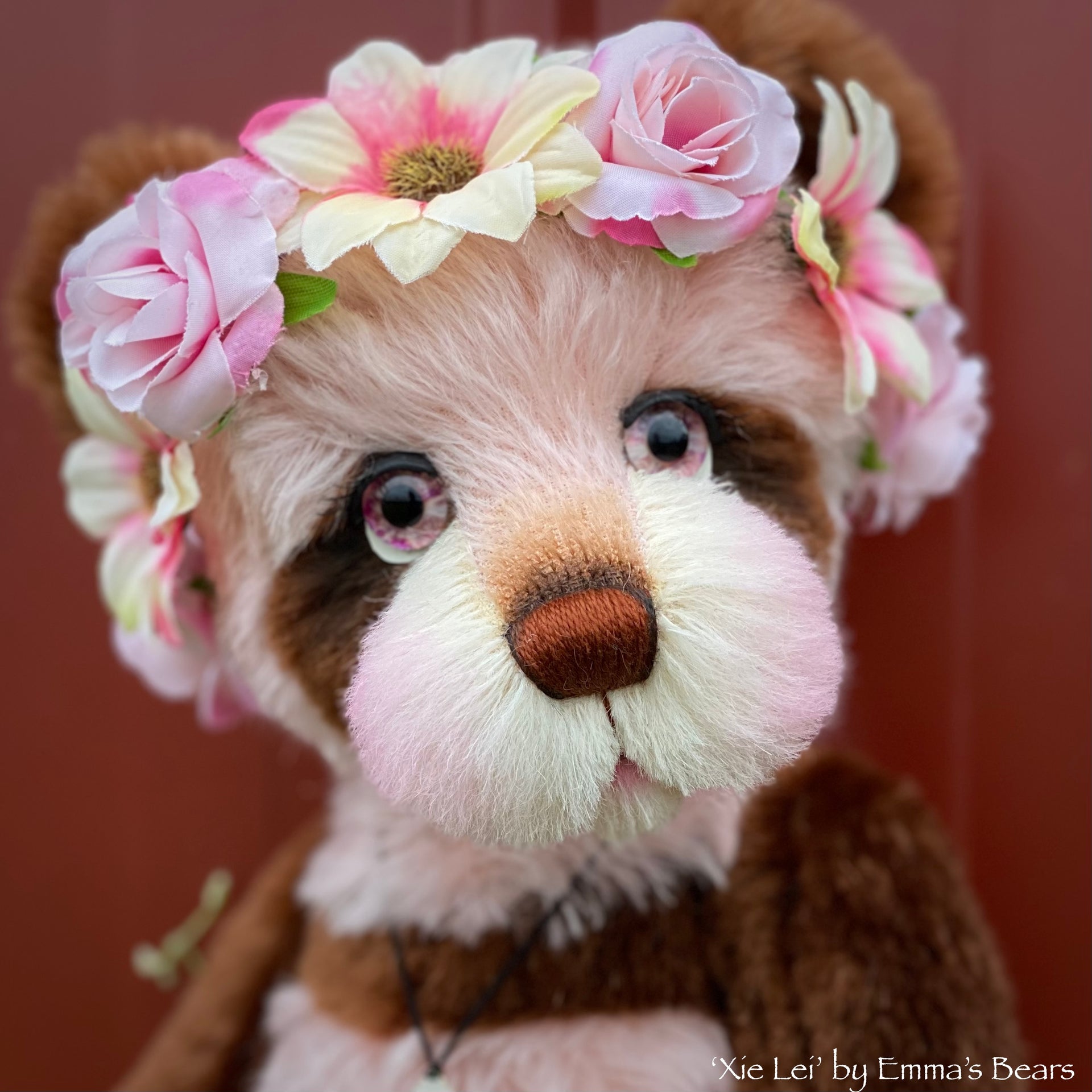 Xie Lei - 15" mohair artist panda bear by Emma's Bears  - OOAK