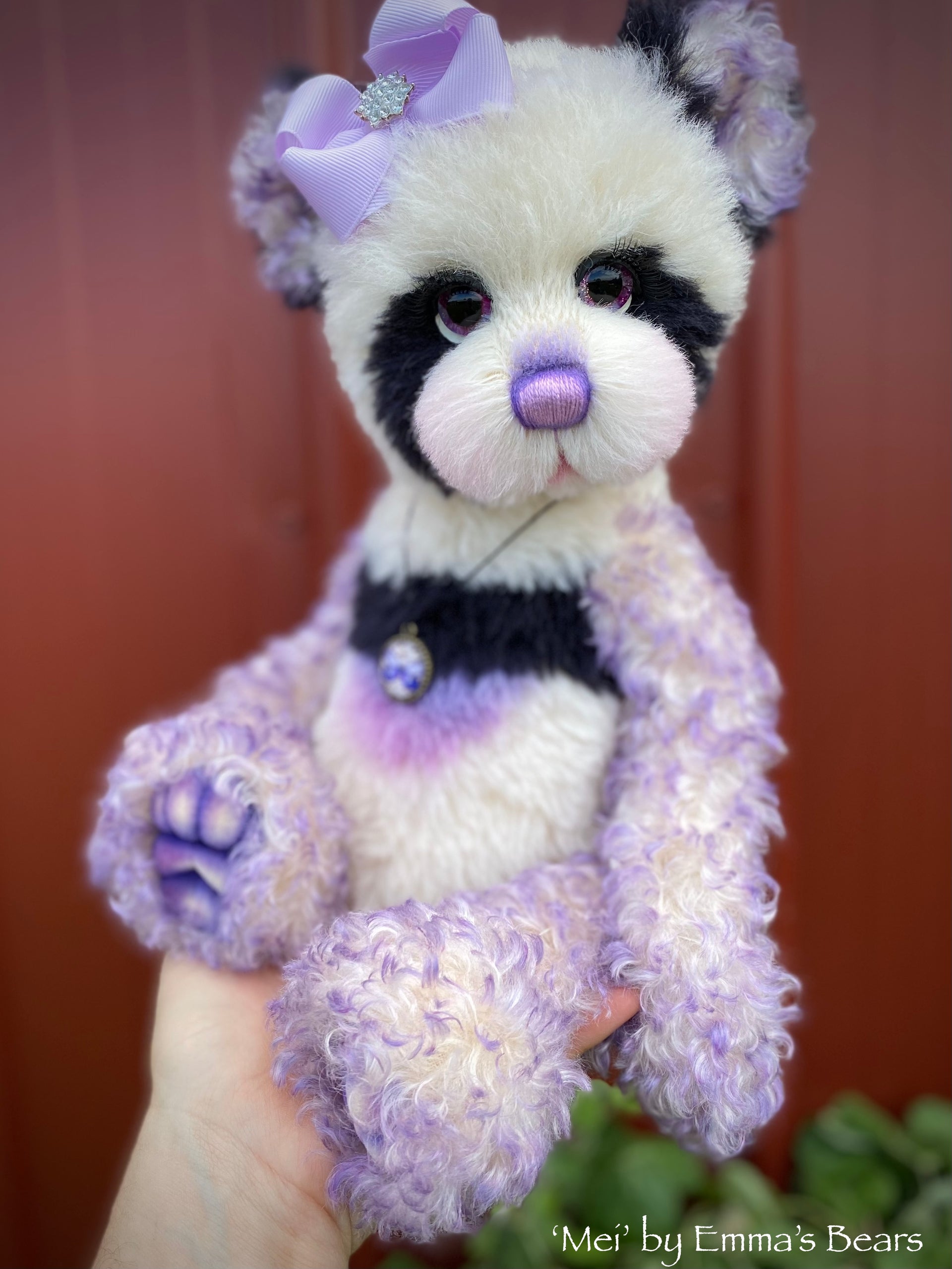 Mei - 16" mohair artist panda bear by Emma's Bears  - OOAK