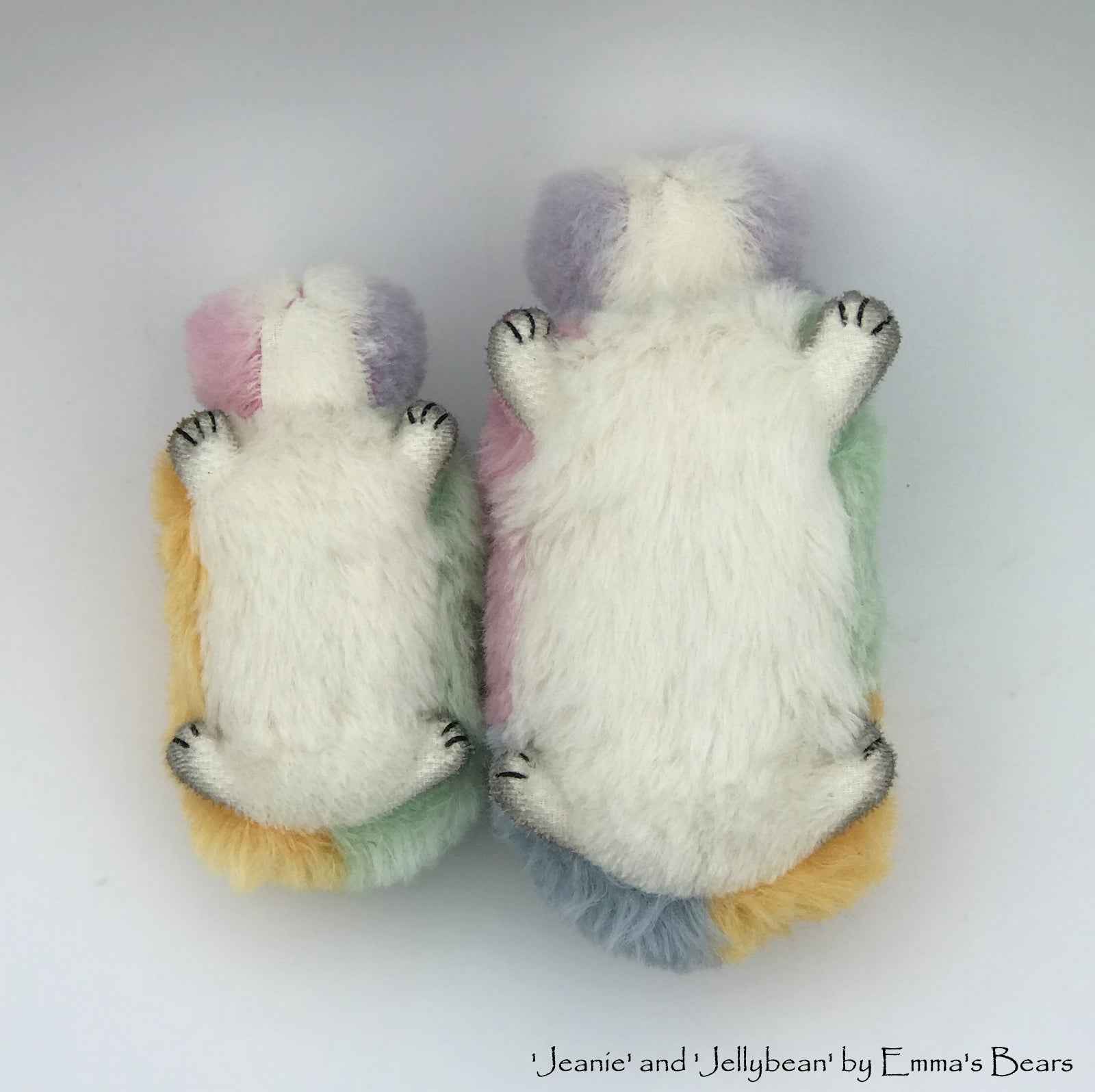 Jeanie and Jellybean - Mother and Daughter Easter Guinea Pigs by Emma's Bears - OOAK