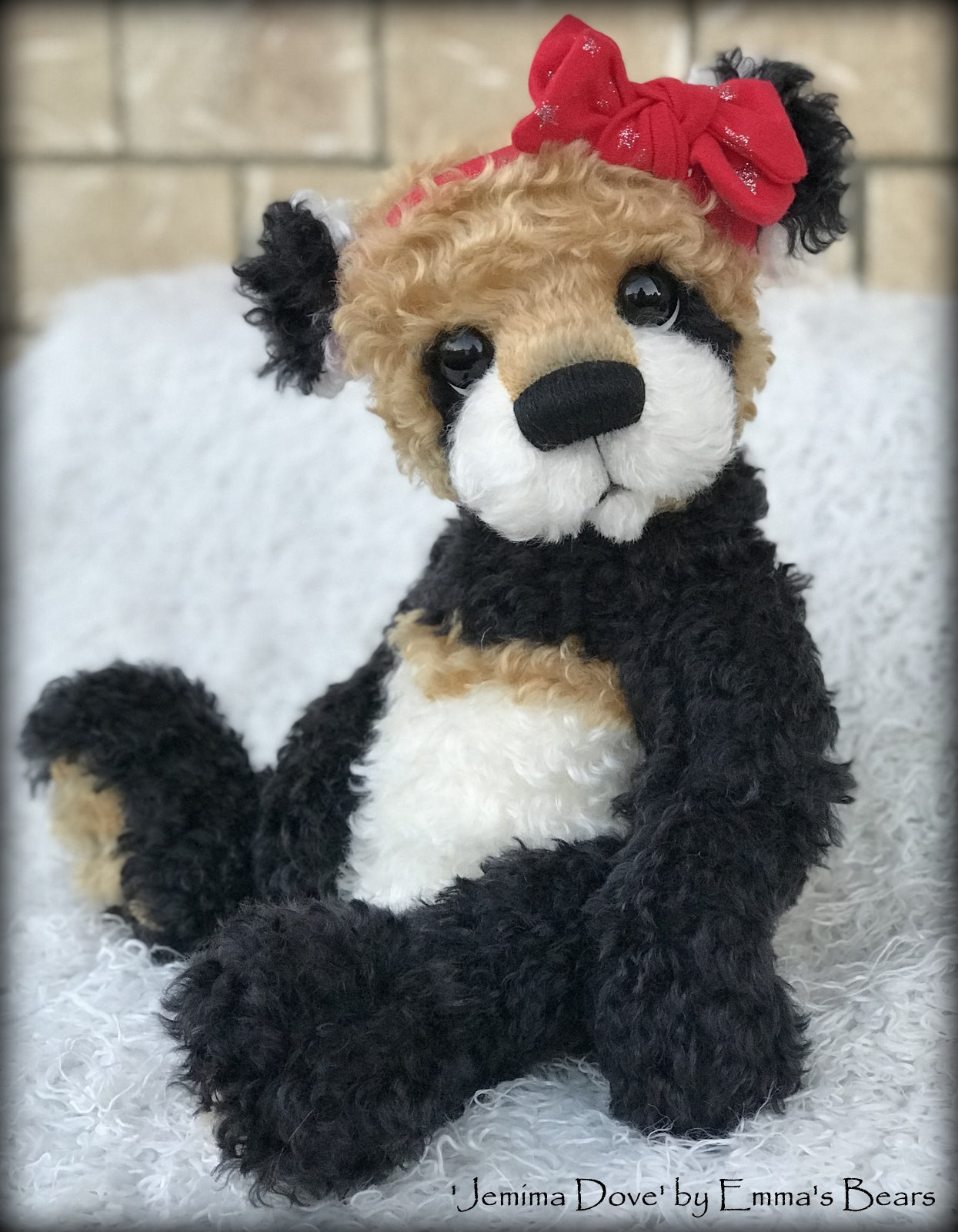 Jemima Dove - 18" Christmas 2018 Toddler Artist Bear by Emma's Bears - OOAK