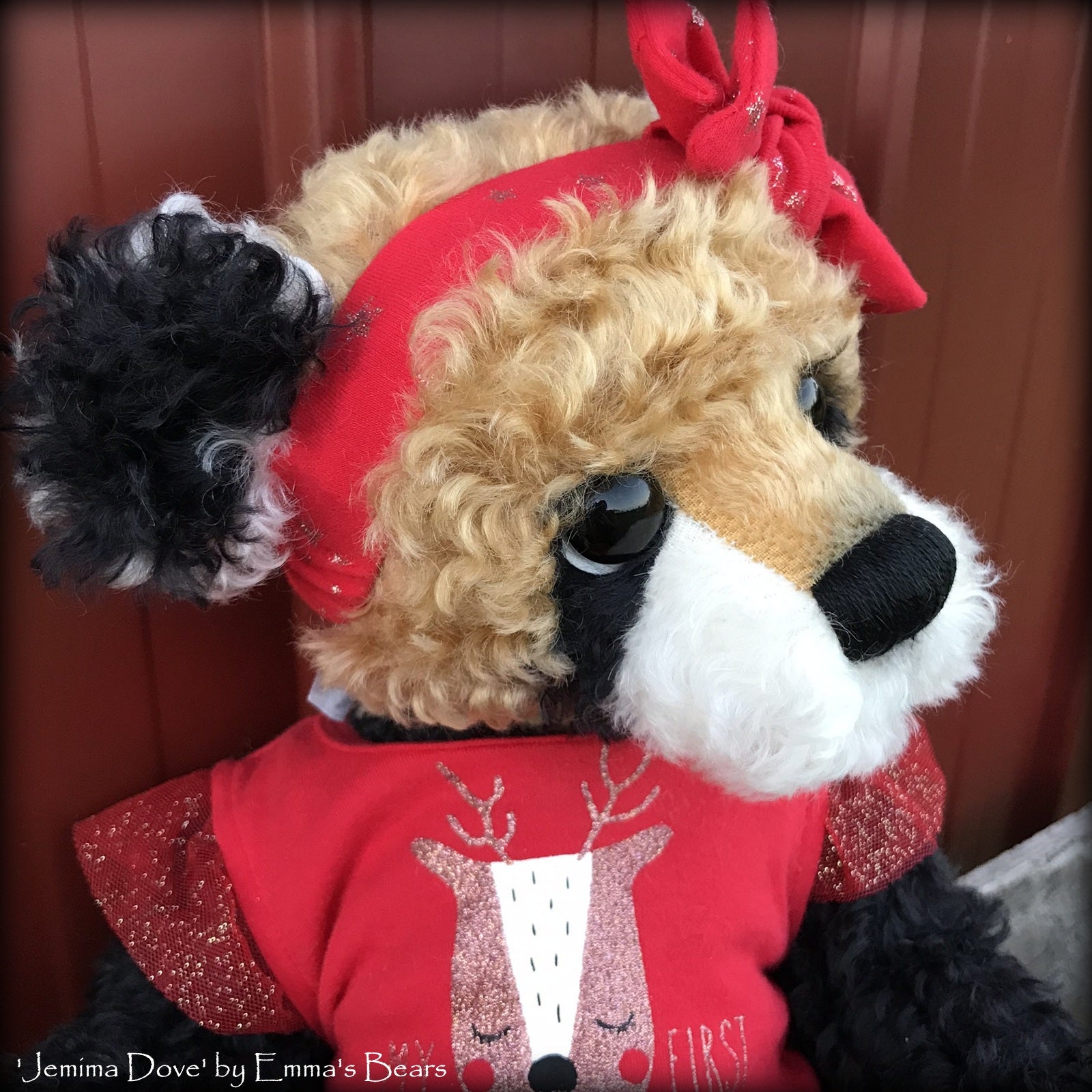 Jemima Dove - 18" Christmas 2018 Toddler Artist Bear by Emma's Bears - OOAK